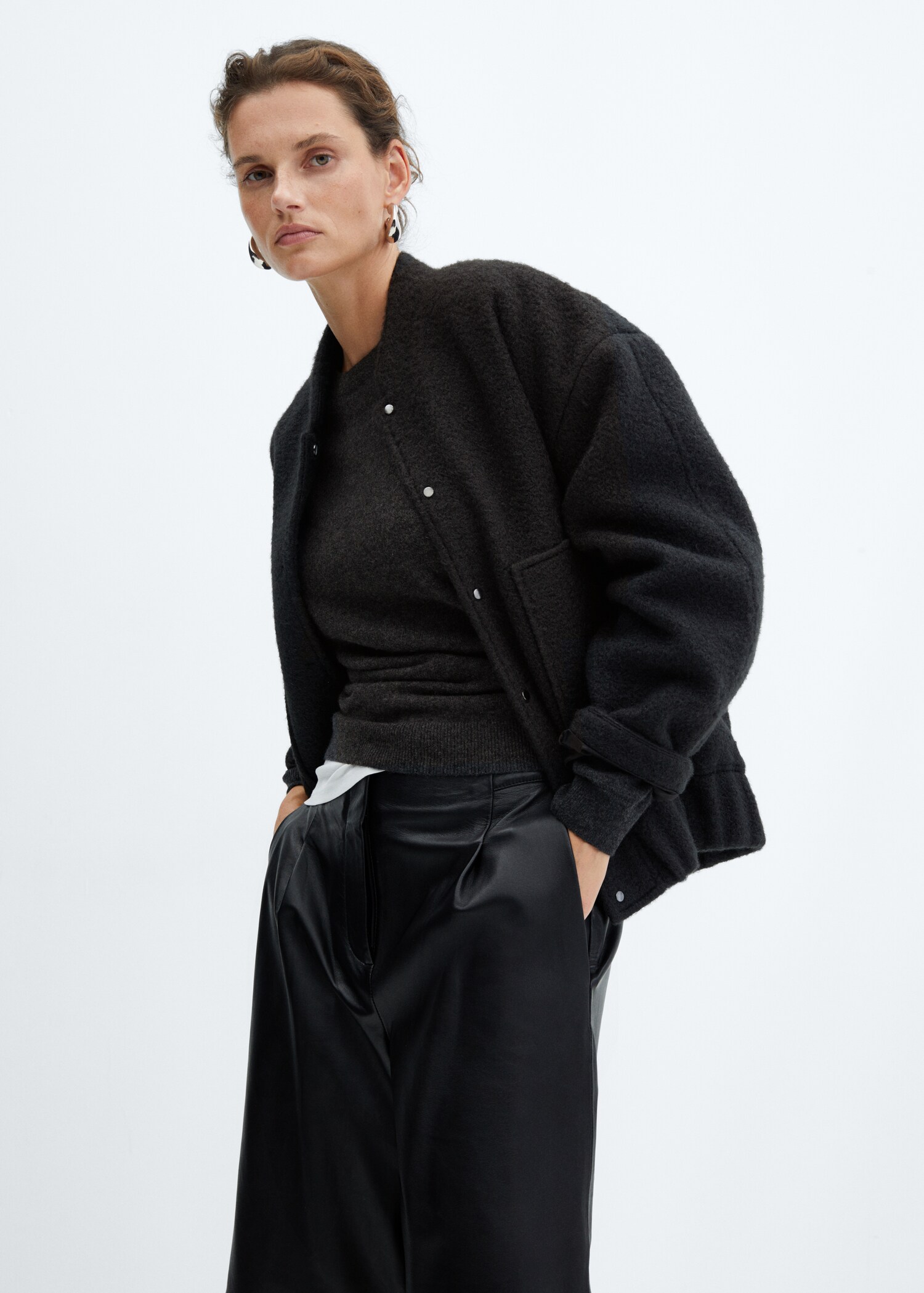 Veste bomber oversize - Plan moyen