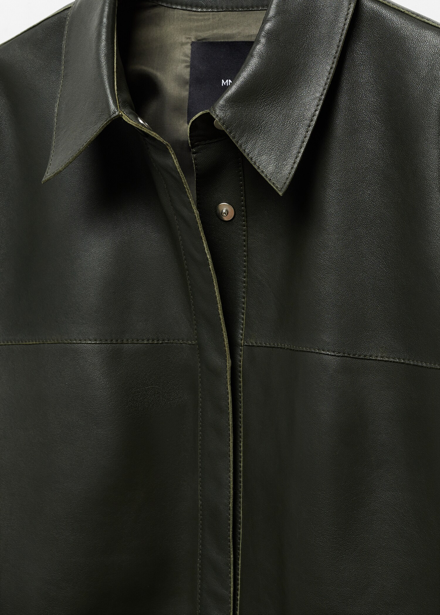 Leather overshirt - Details of the article 8