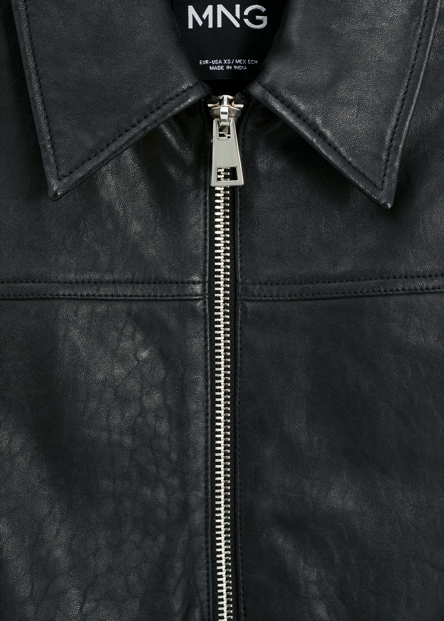 Blouson cuir bas élastiqué - Détail de l'article 8