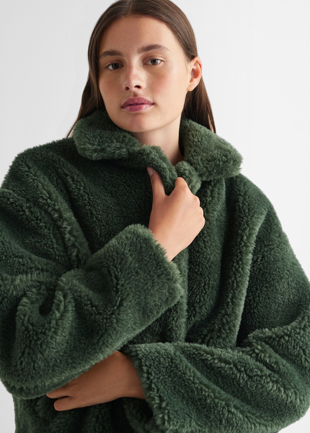 Fur-effect coat - Teen Girl | MANGO OUTLET USA