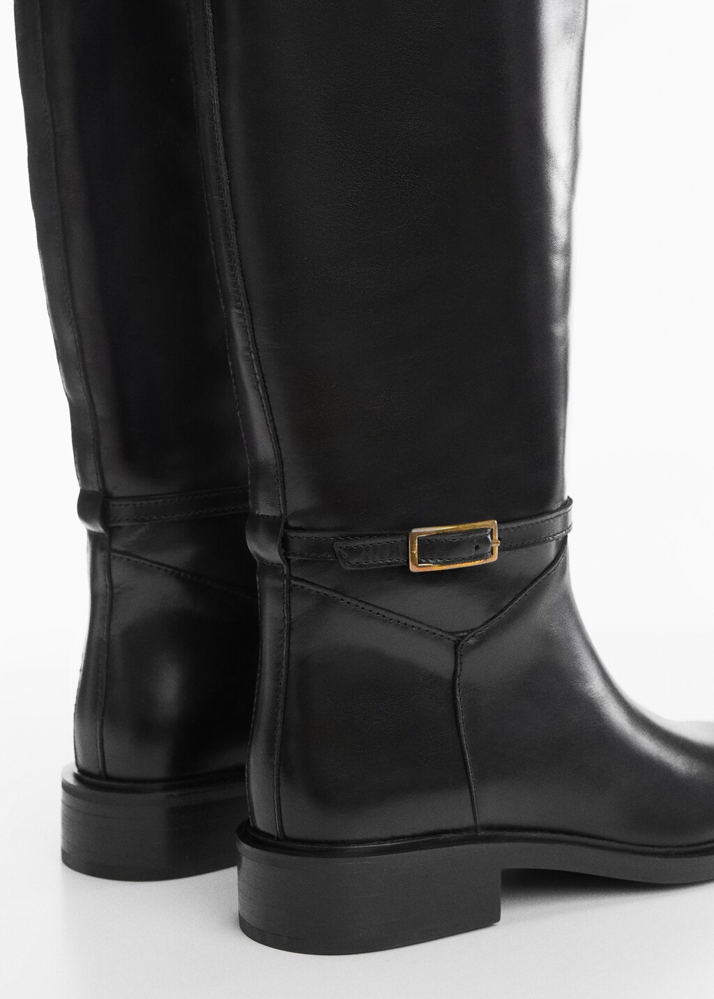 靴 MANGO long boots Buckles leather boots - Women | MANGO OUTLET USA