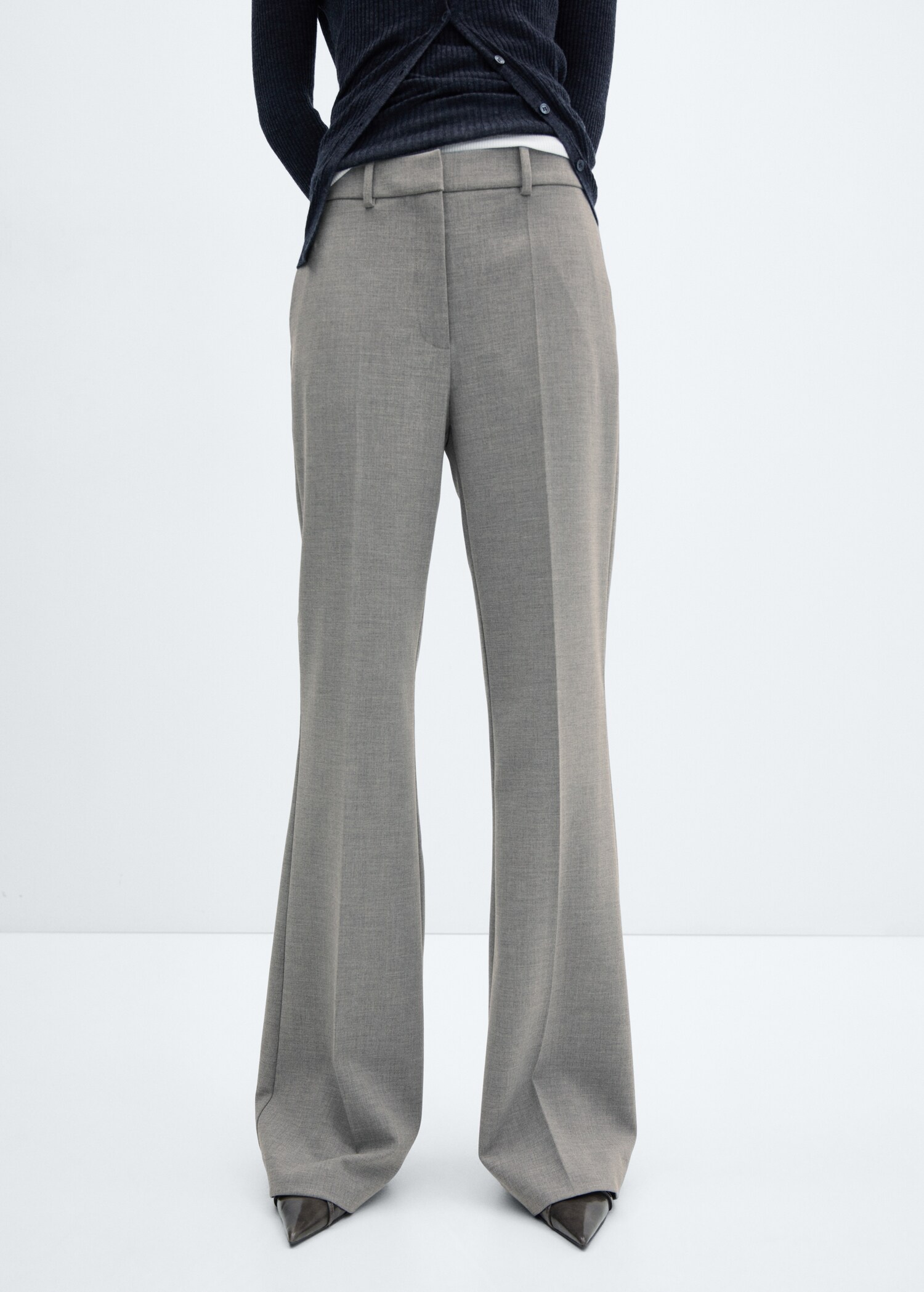 Wide-leg marbled pants - Medium plane