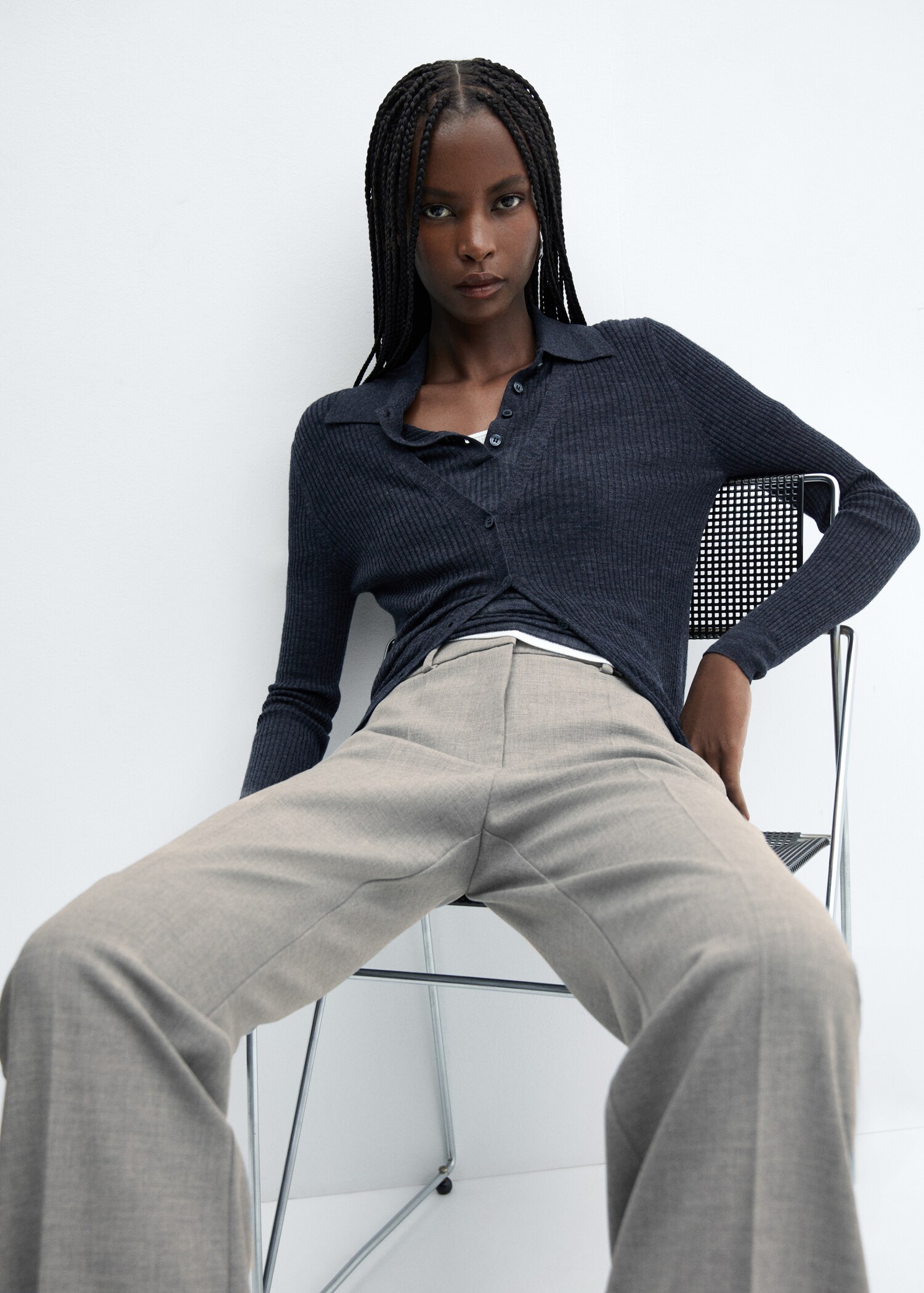 Wide-leg marbled pants - Details of the article 2