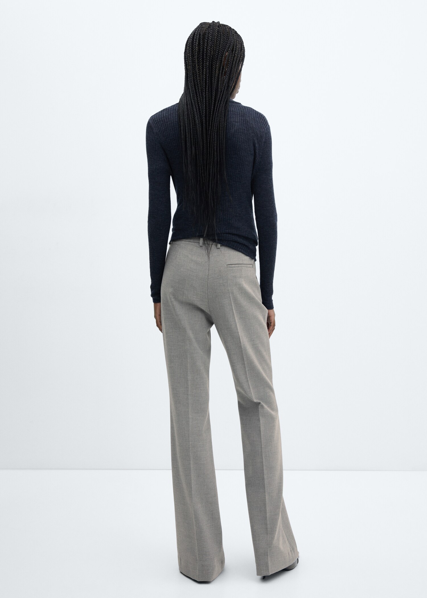 Wide-leg marbled pants - Reverse of the article