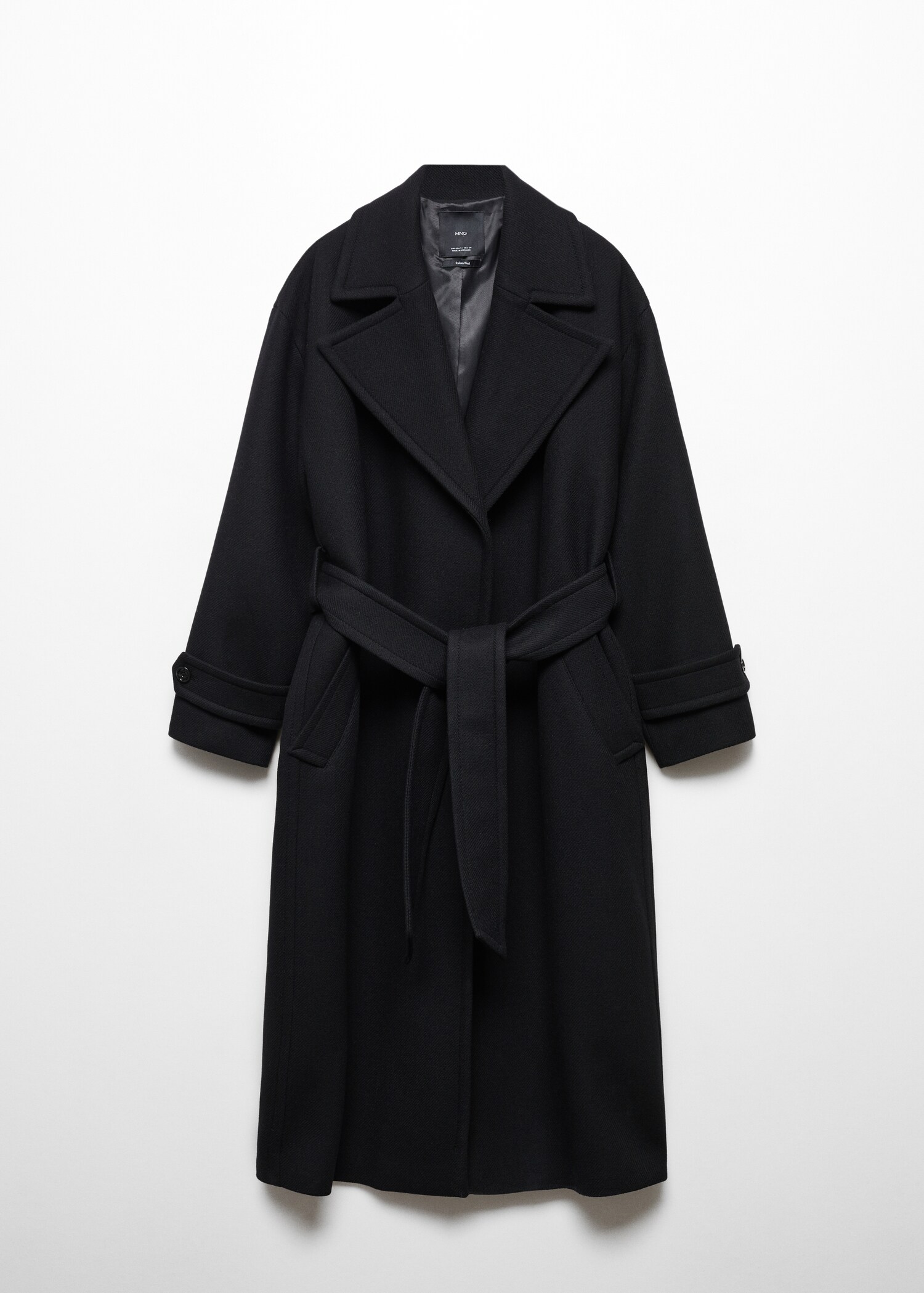 Manteau laine Manteco maxi revers - Article sans modèle