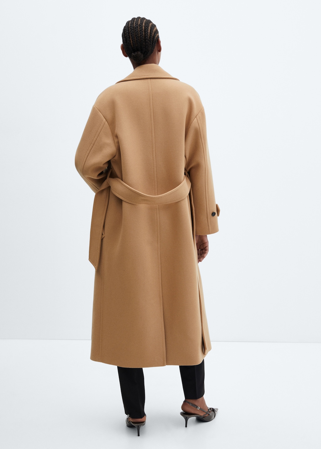 Manteau laine Manteco maxi revers Femme MANGO OUTLET France metropolitaine