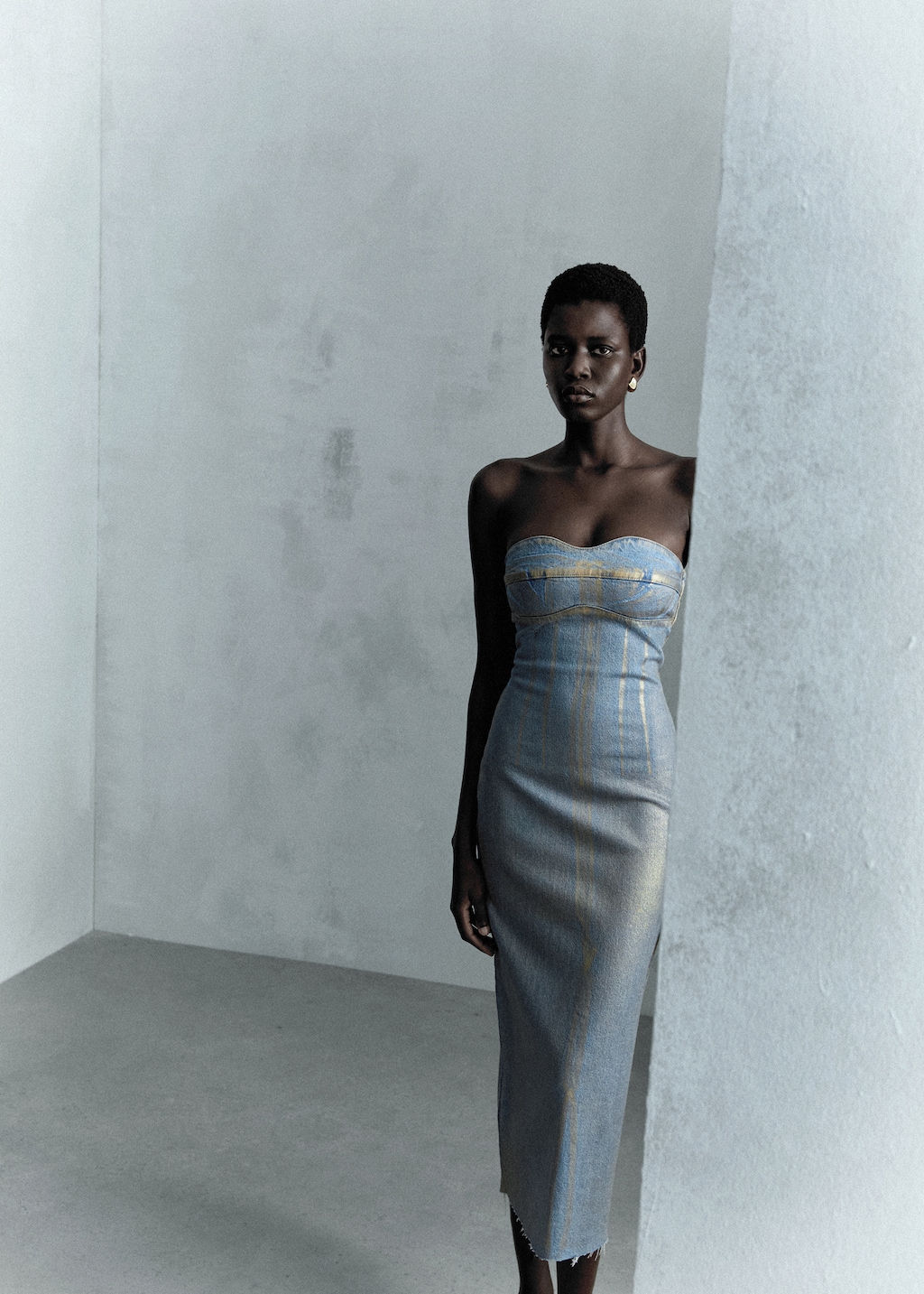 Robe en jean foil