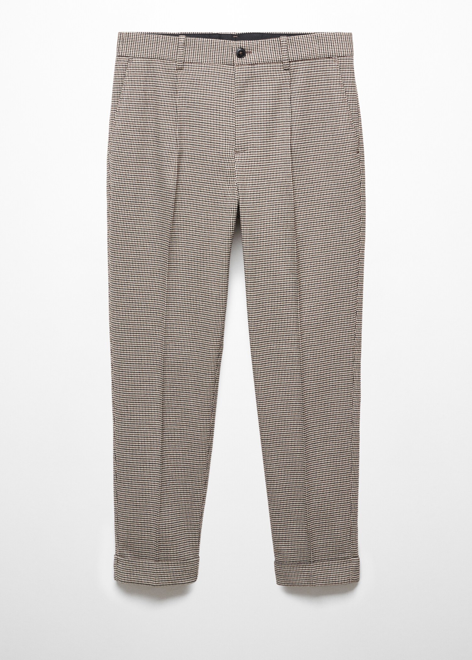 Slim fit-byxa hundtandsmönster - Artikel utan modell