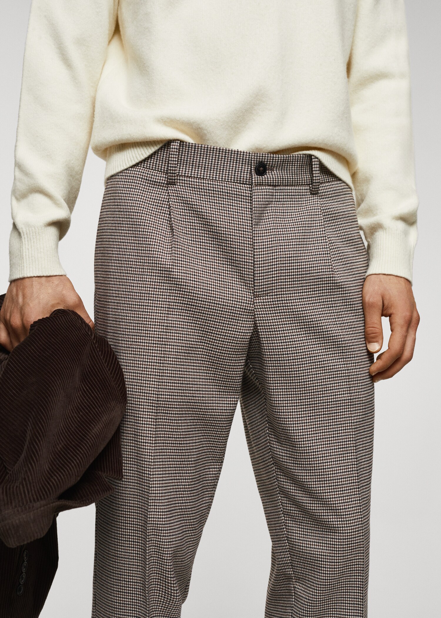 Slim fit-byxa hundtandsmönster - Detaljer om artikeln 1