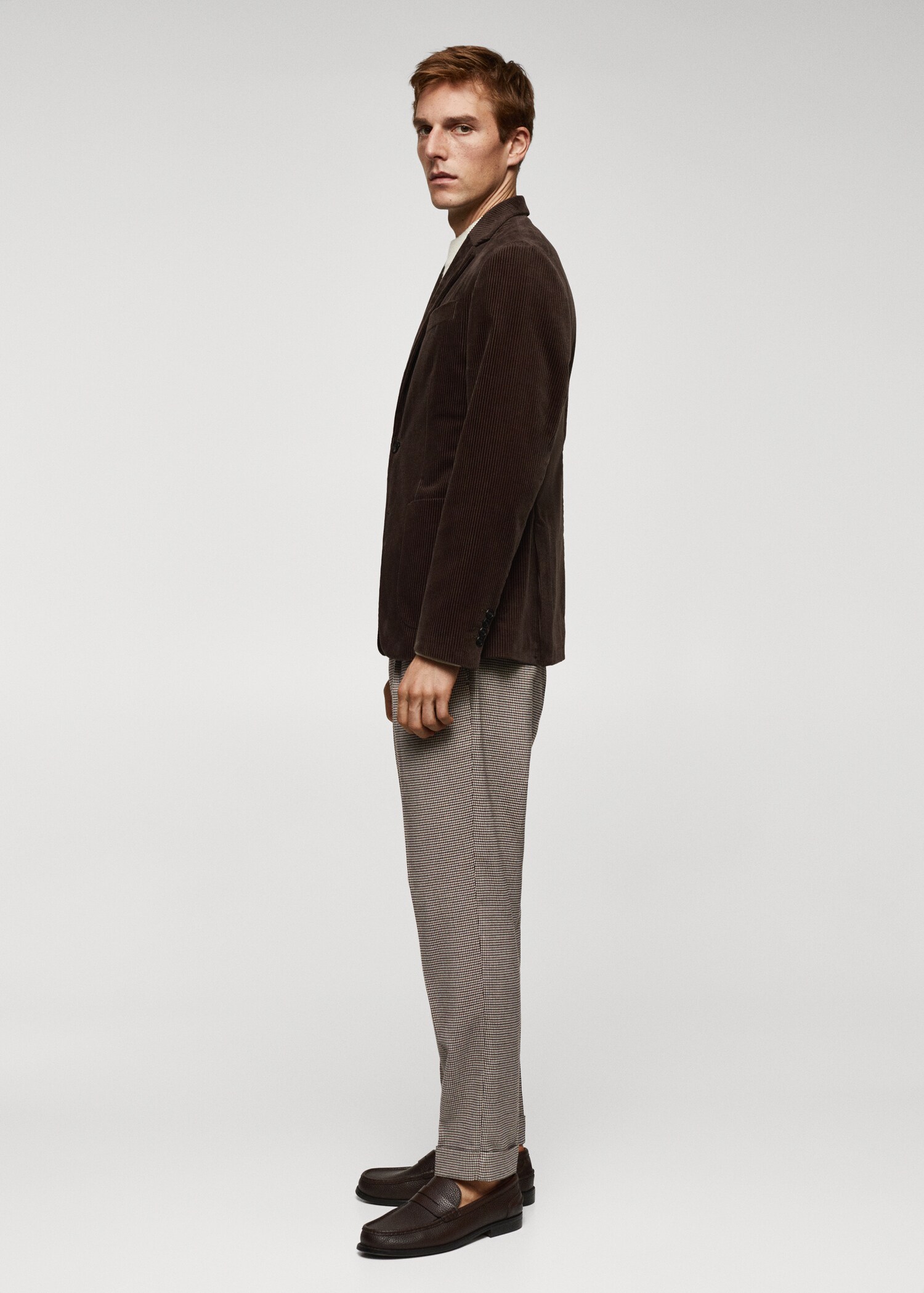 Slim fit-byxa hundtandsmönster - Detaljer om artikeln 2