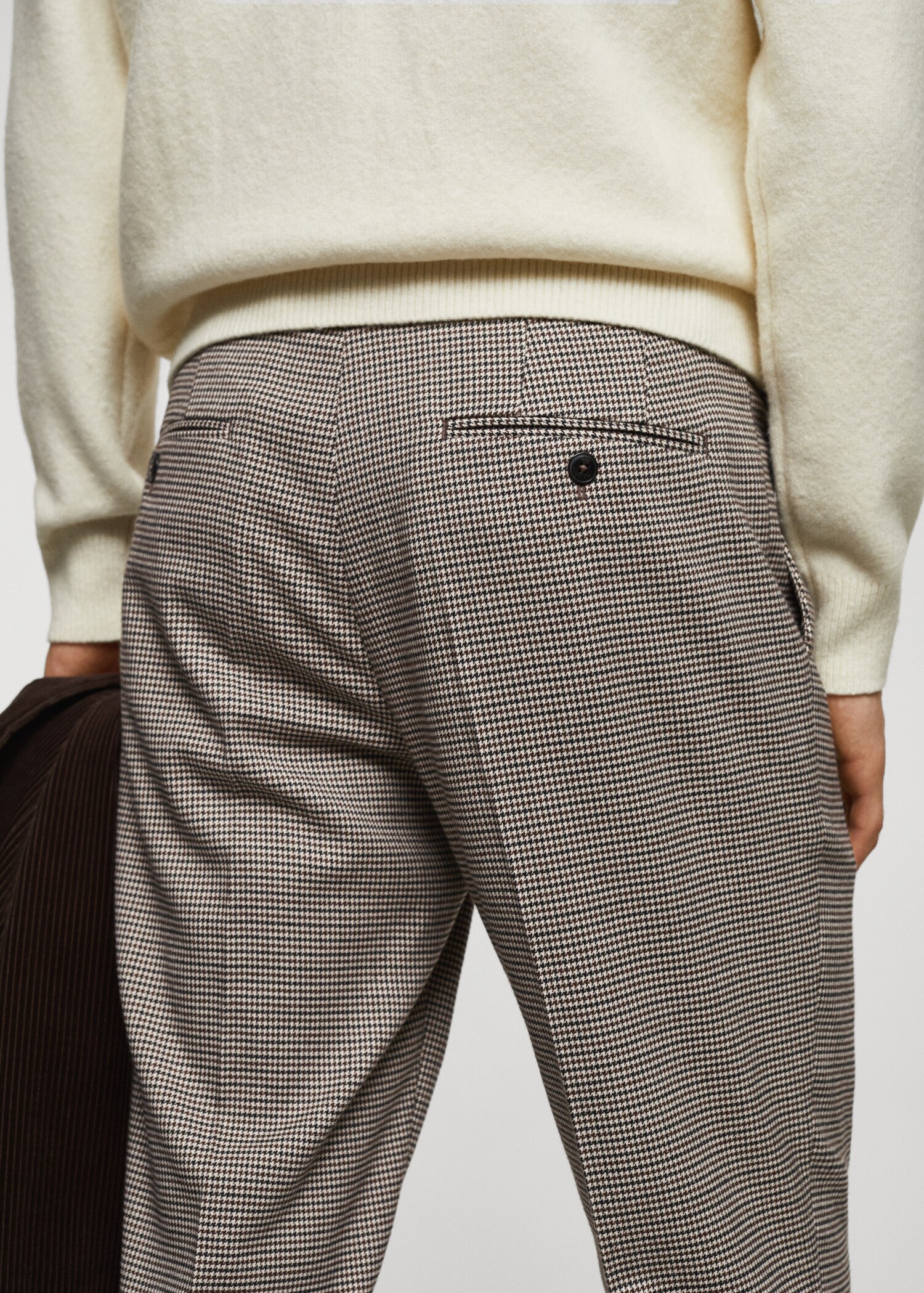 Slim fit-byxa hundtandsmönster - Detaljer om artikeln 4