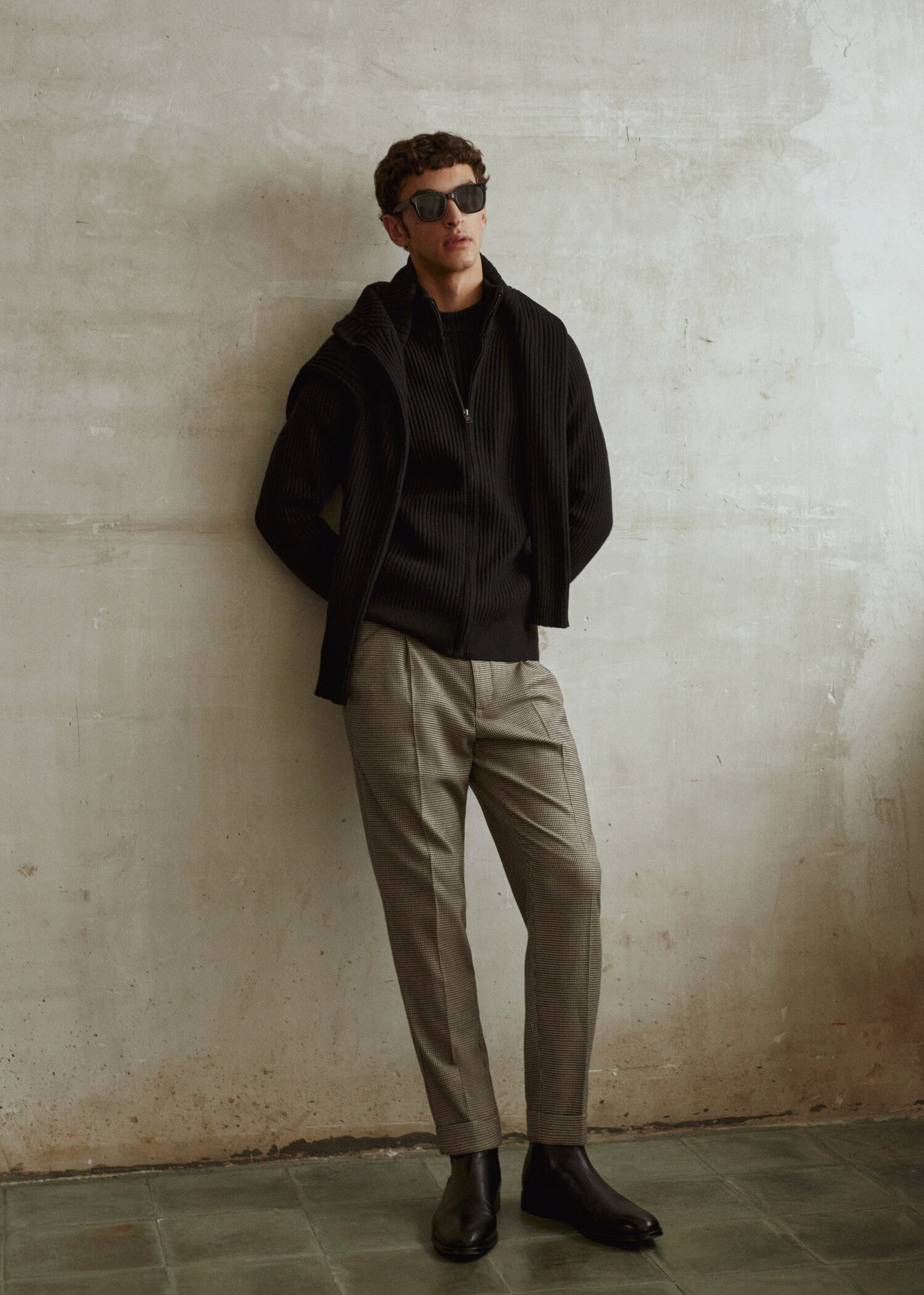 Slim fit-byxa hundtandsmönster - Detaljer om artikeln 5