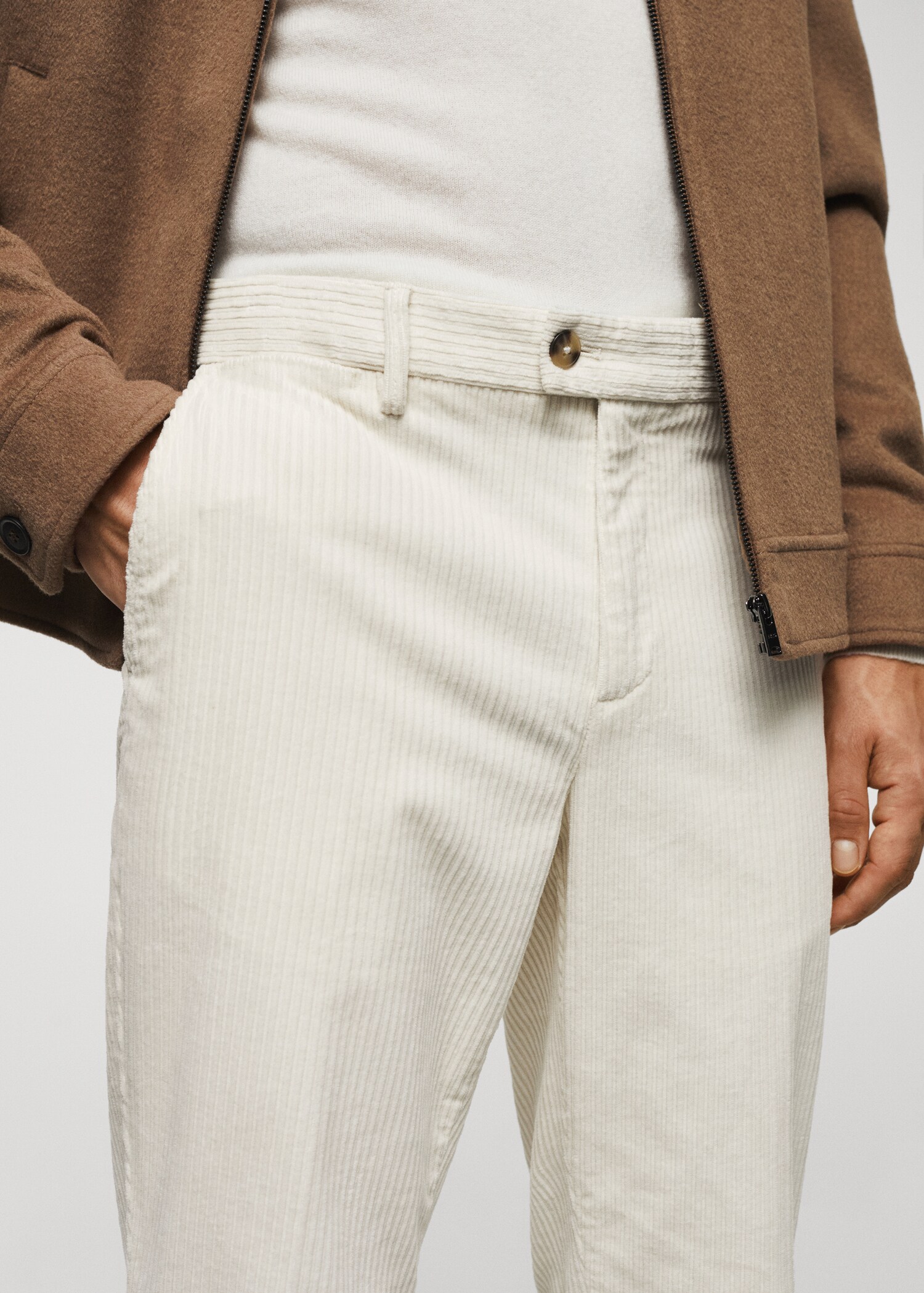 Slim fit-byxa i manchester - Detaljer om artikeln 1