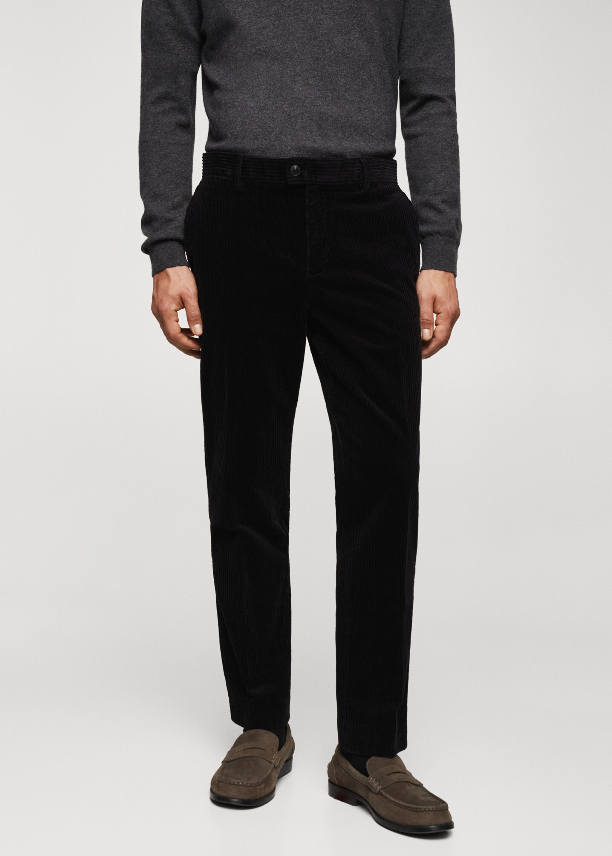Παντελόνι slim fit κοτλέ - Μεσαίο πλάνο