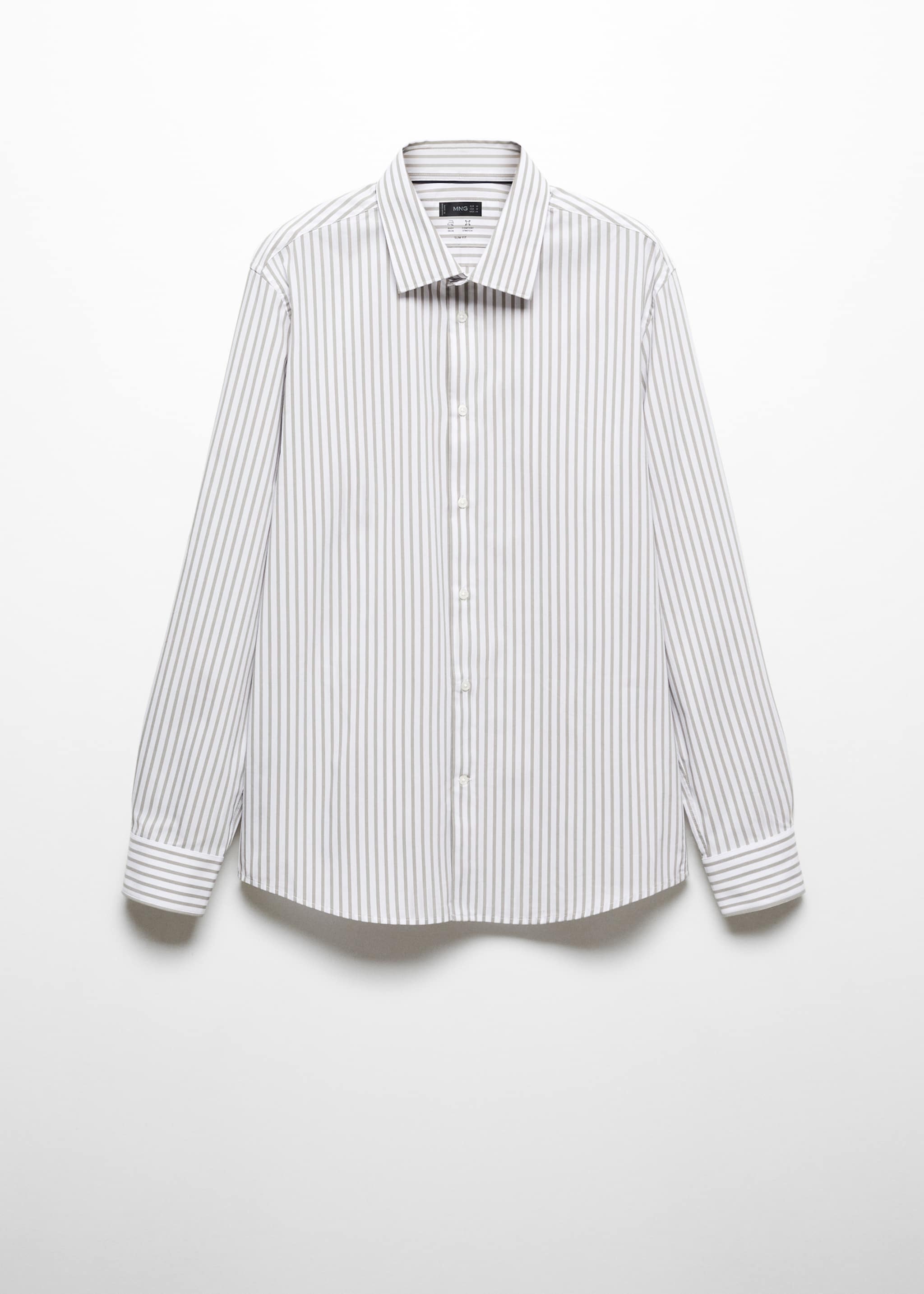 Stretch-fabric slim-fit striped shirt - Article without model