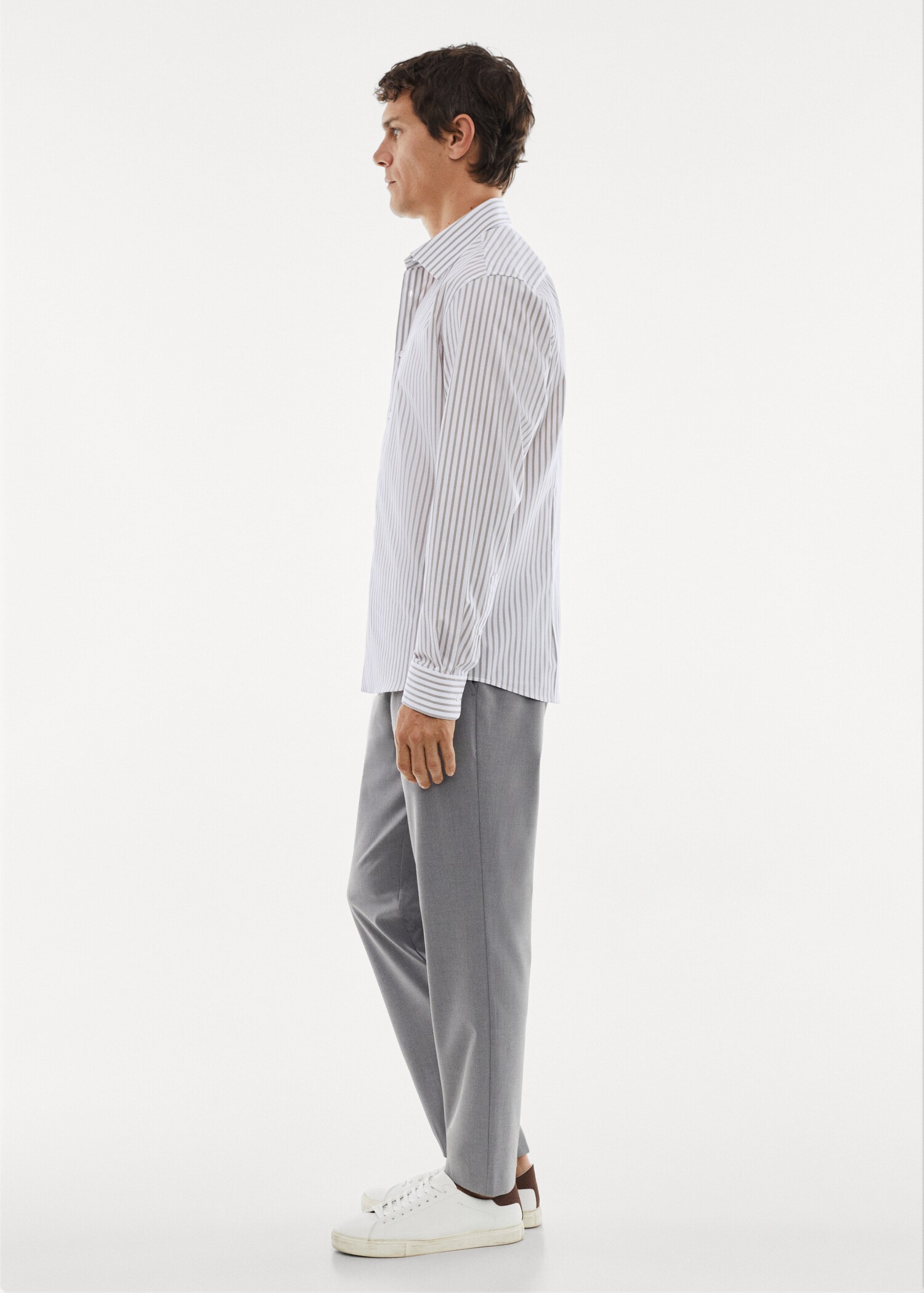 Randig skjorta slim fit stretchmaterial - Detaljer om artikeln 2
