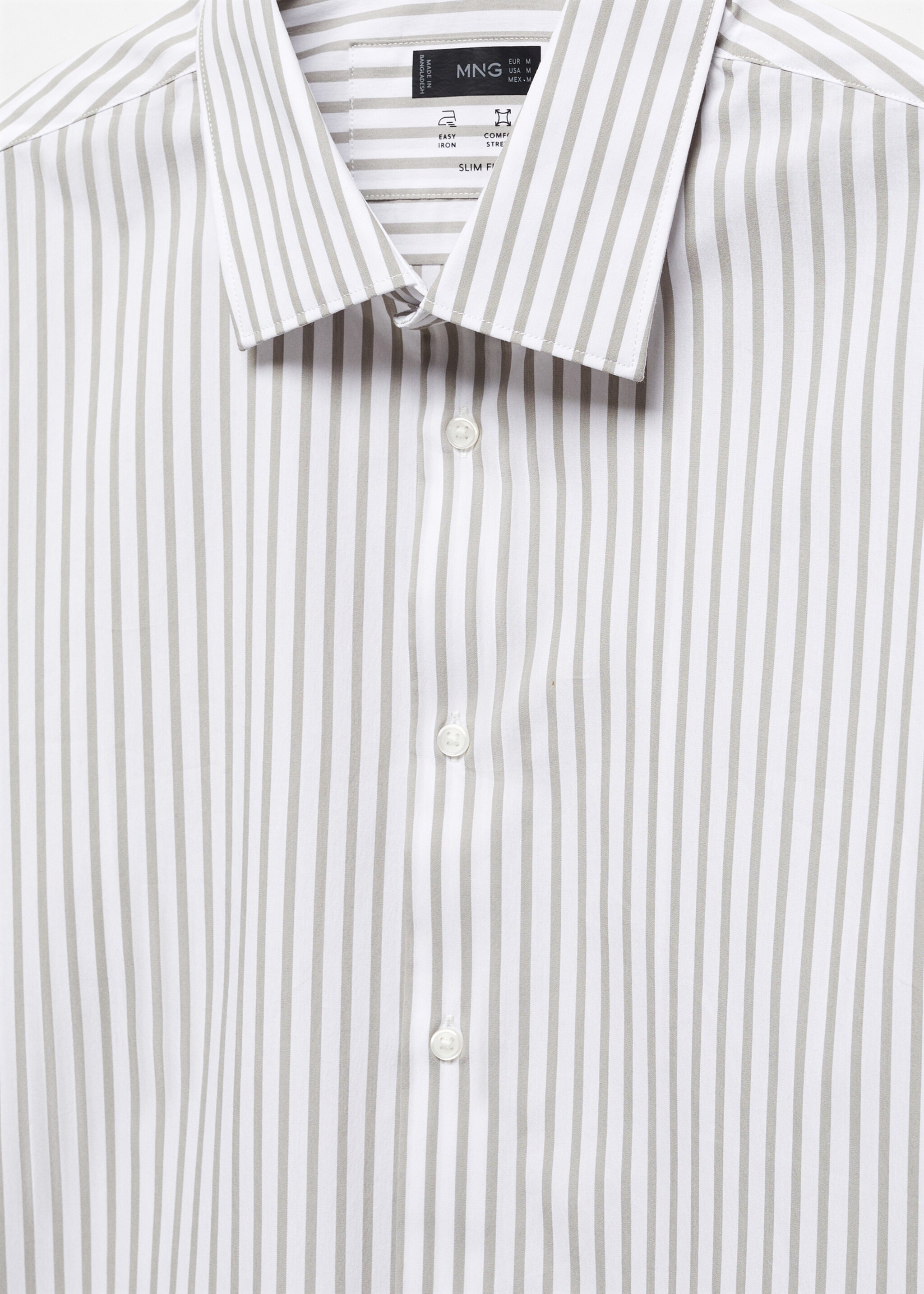 Stretch-fabric slim-fit striped shirt - Details of the article 8