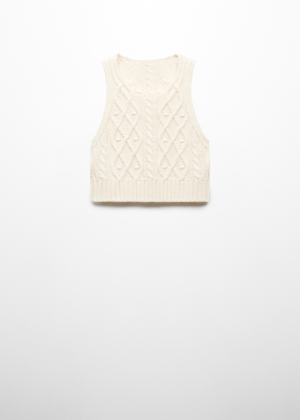 Braided-knit vest - Women | MANGO OUTLET USA