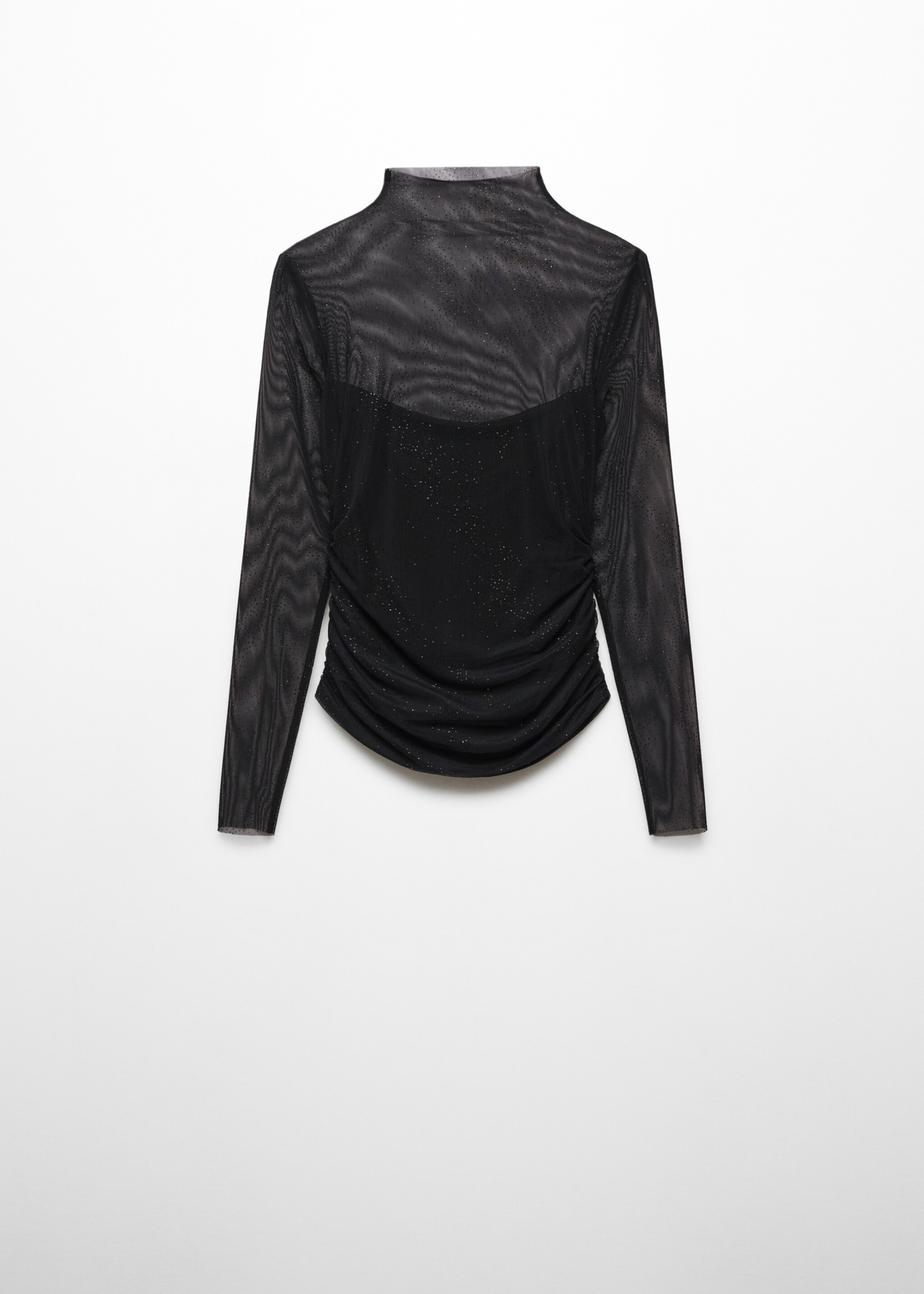 Samarreta malla brillants - Article sense model, Negre. Ref: 57067732-00.