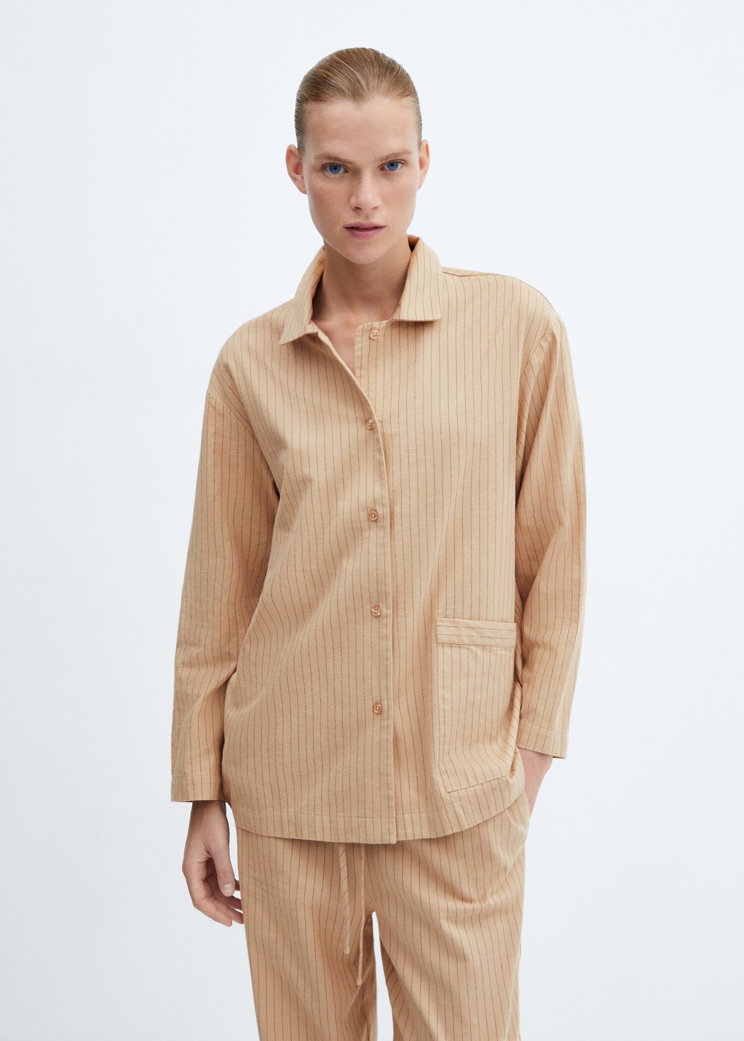 Striped pajama trousers - Details of the article 1