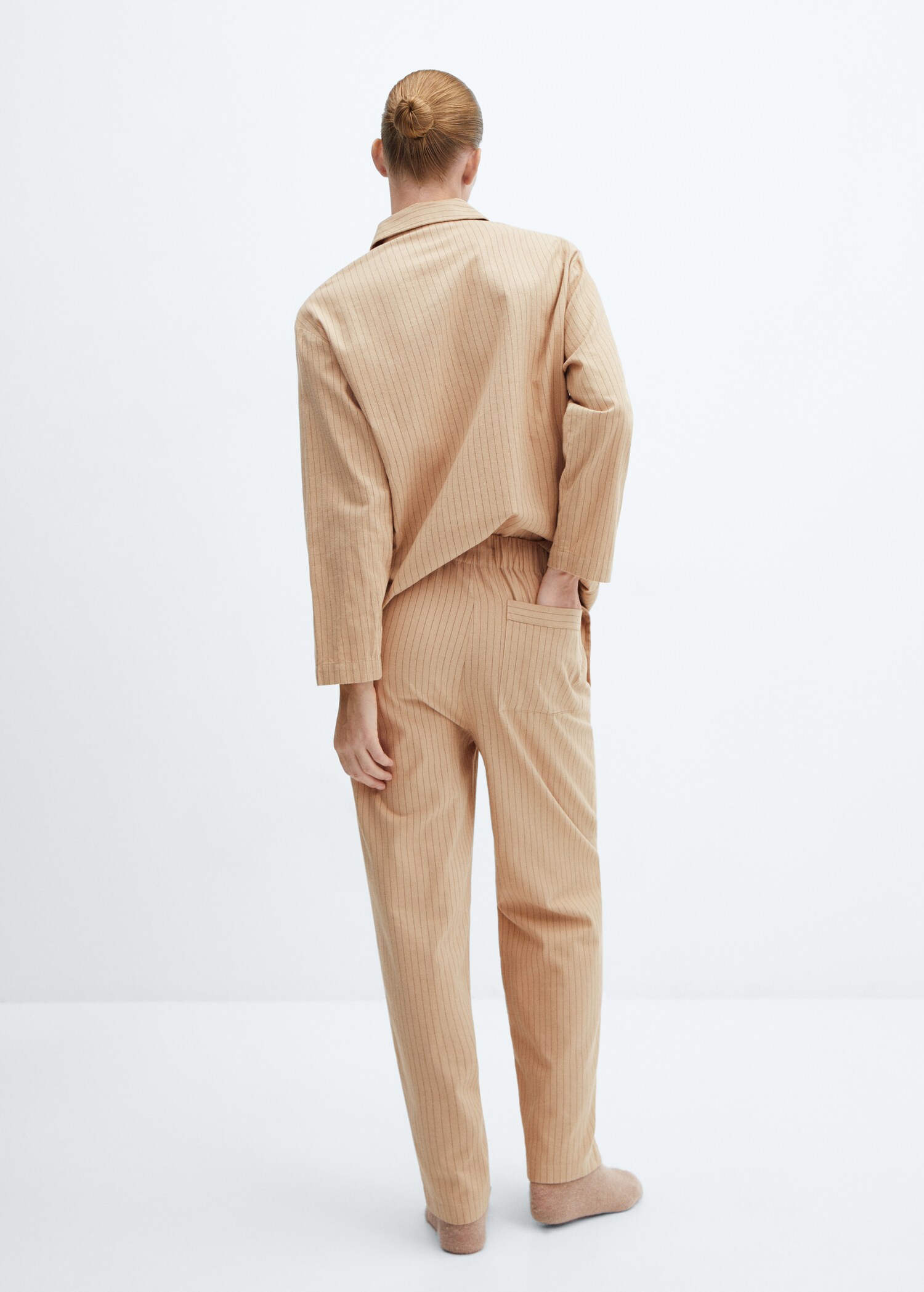 Striped pajama trousers - Reverse of the article