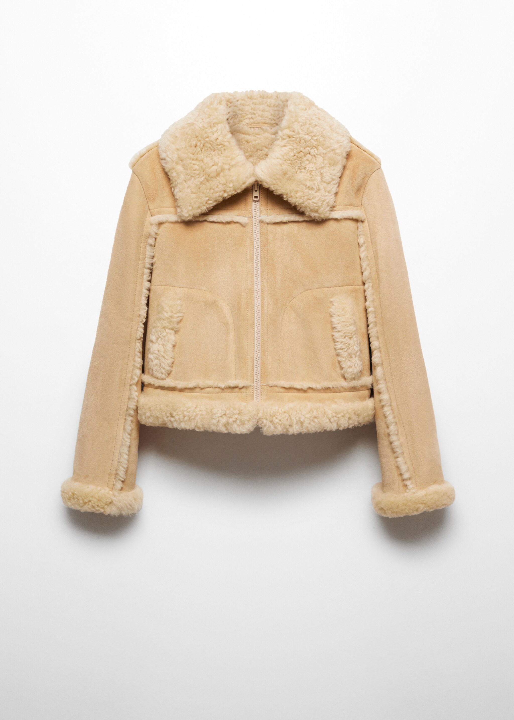 Shearling-lined leather jacket - Article without model