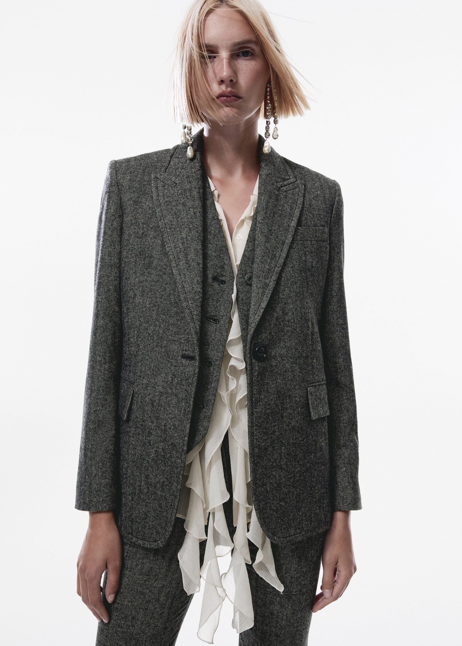 Wool suit jacket - Medium plane