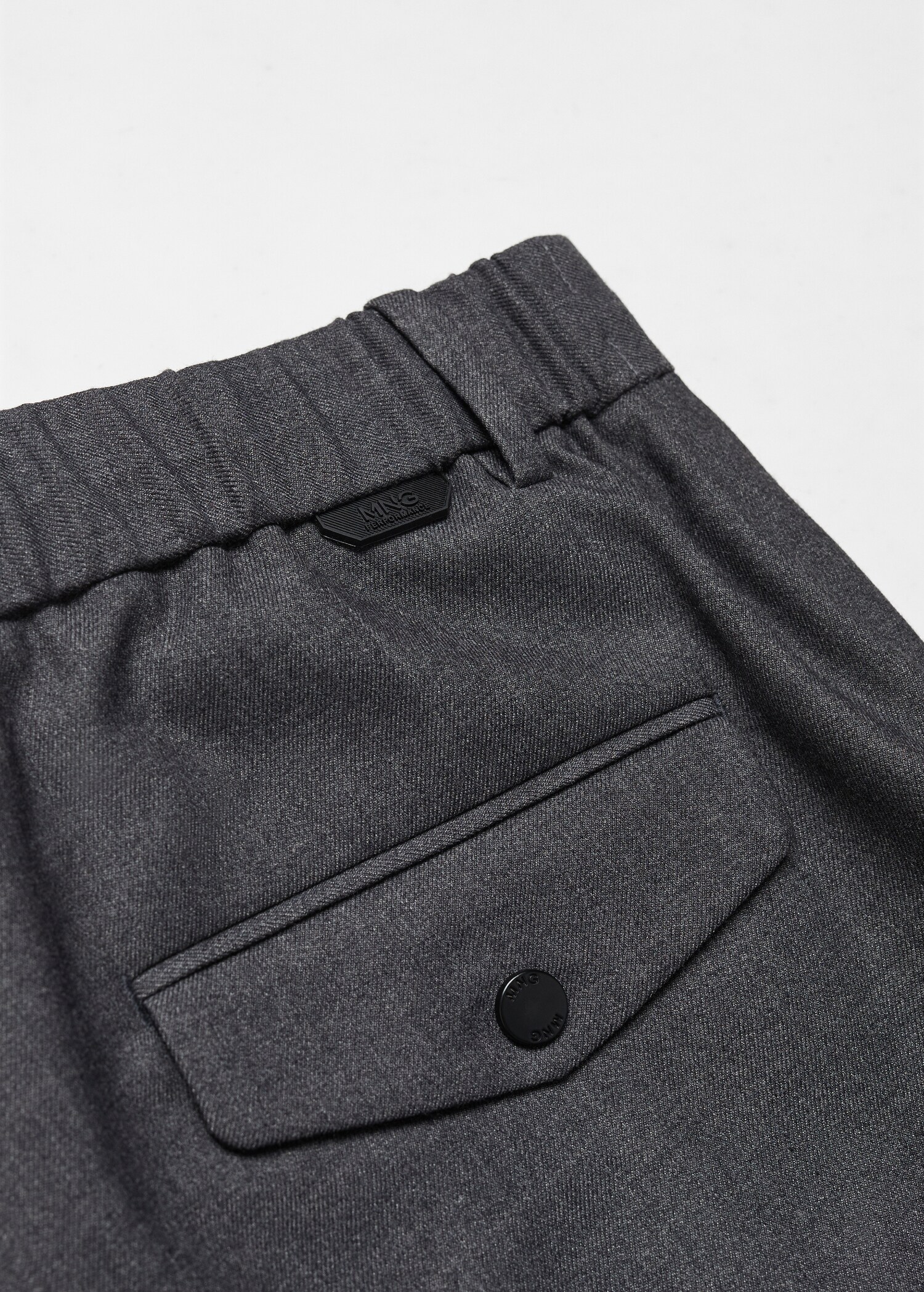 Slim fit technical fabric trousers - Details of the article 8