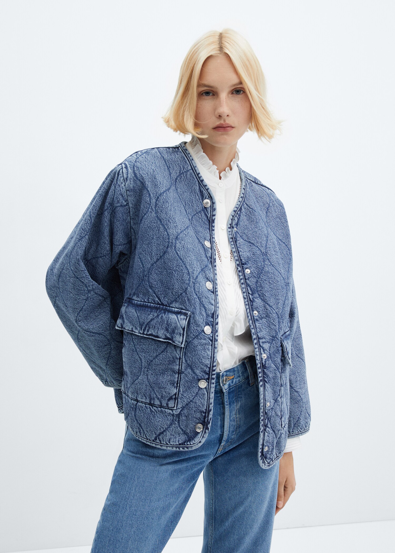 Denim padded jacket - Medium plane