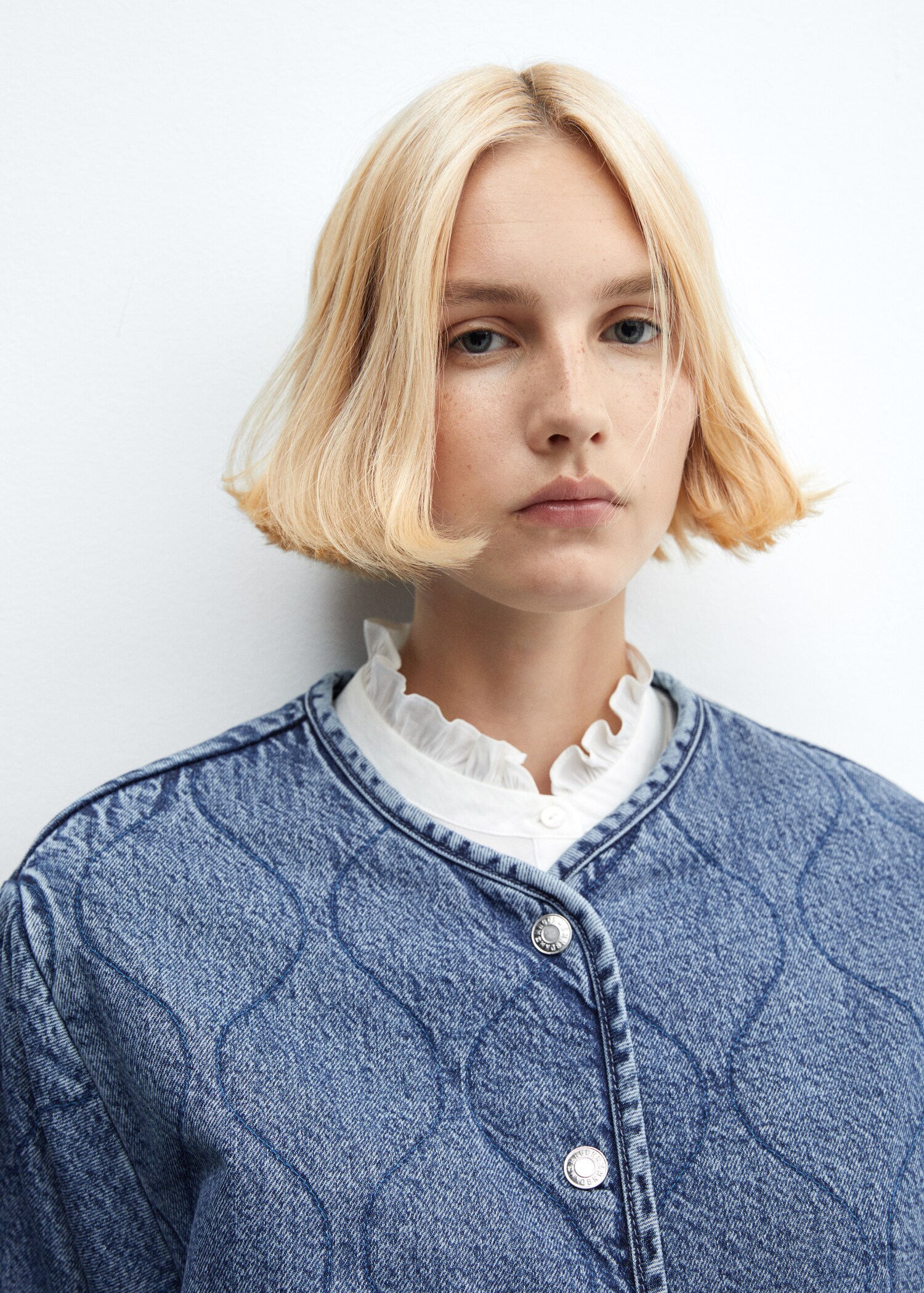 Denim padded jacket - Details of the article 1