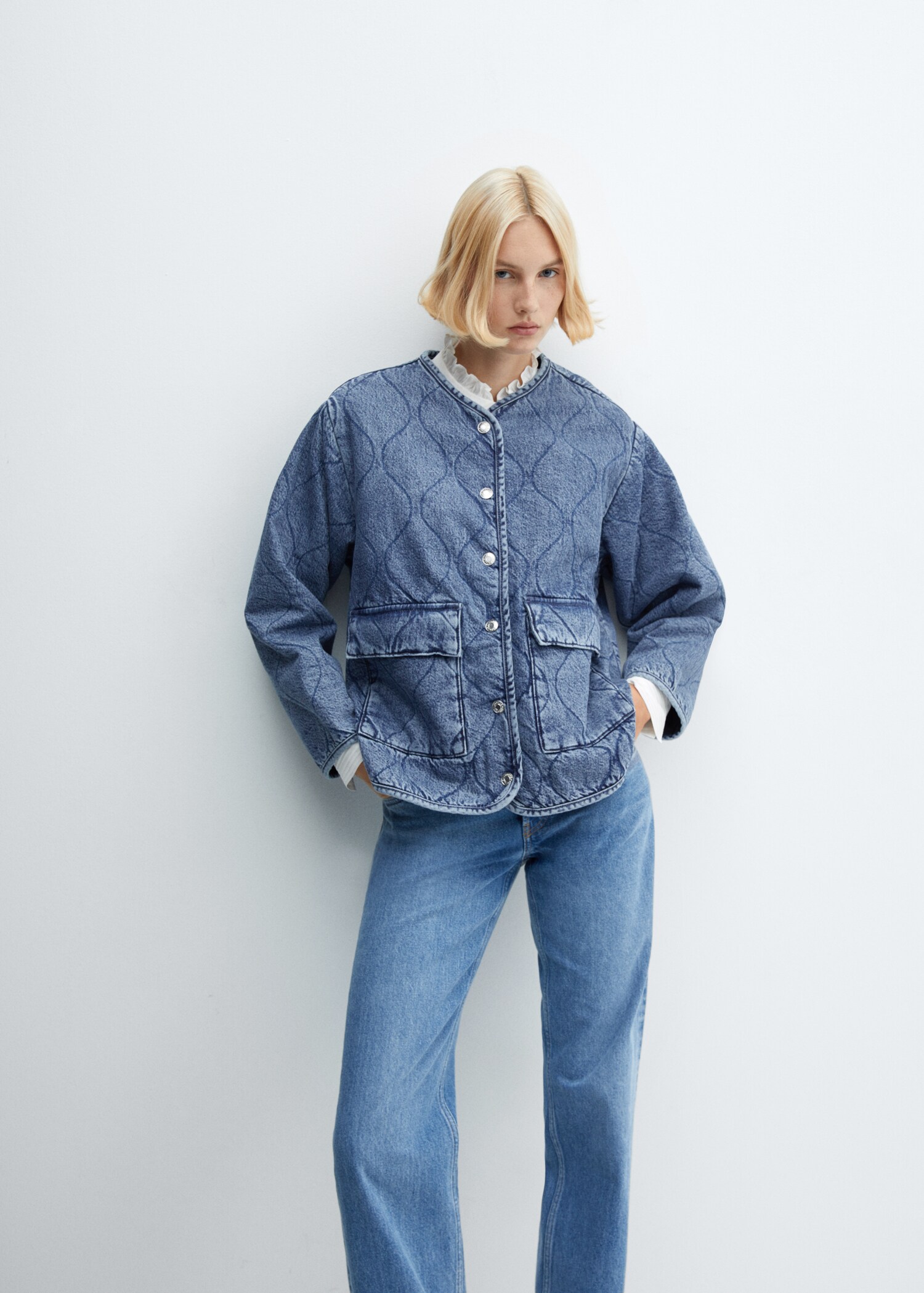 Denim padded jacket - Details of the article 2