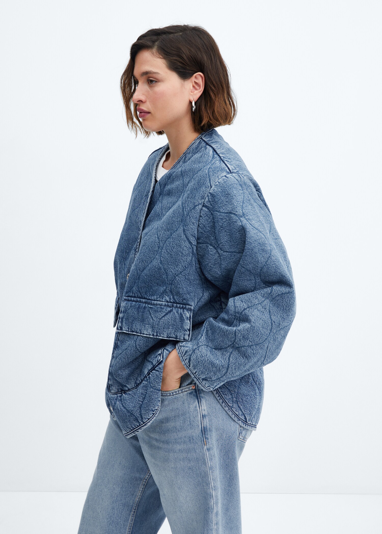 Denim padded jacket - Details of the article 5