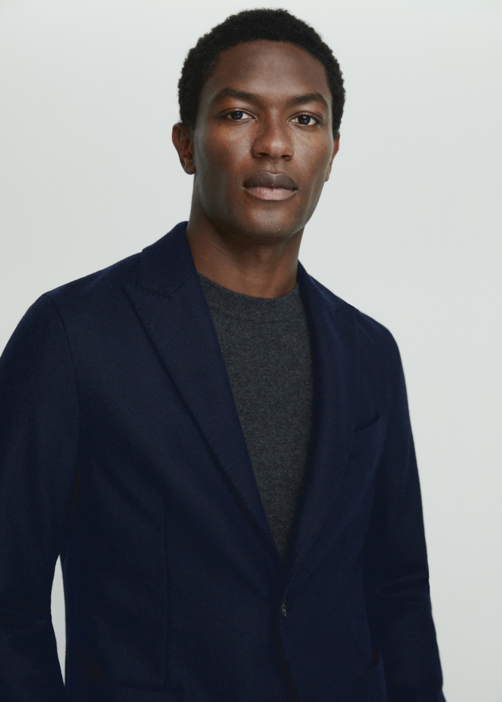 Navy blue wool blazer discount