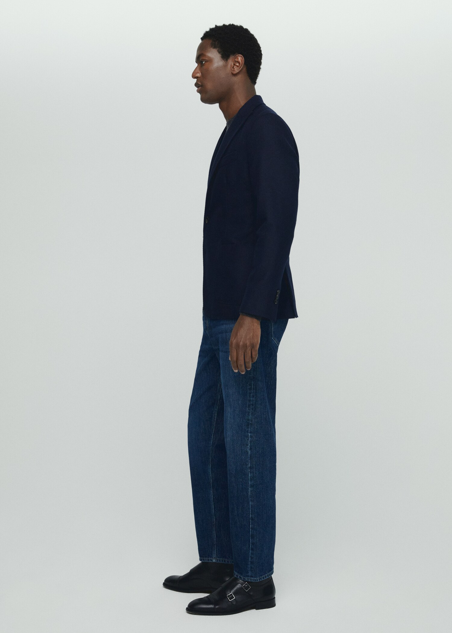 Virgin wool blazer with stitching - Details of the article 2