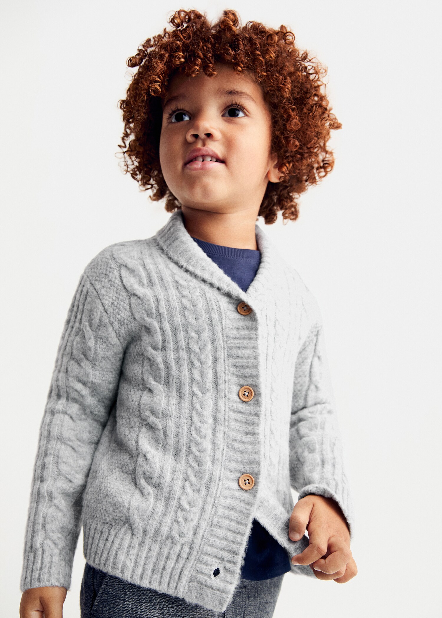 Cardigan maglia intrecciata - Piano medio