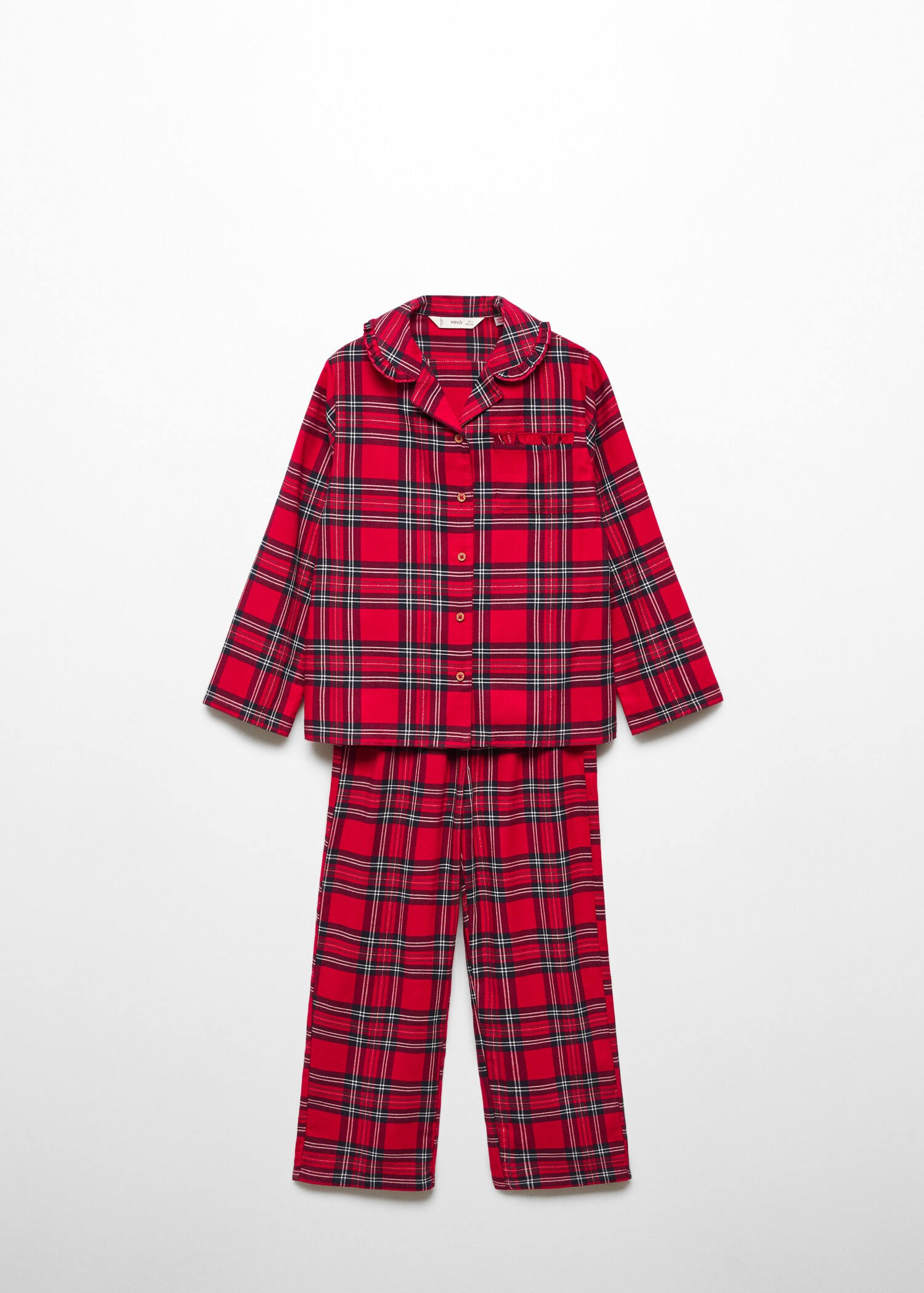 Tvådelad rutig pyjamas lång byxa - Artikel utan modell