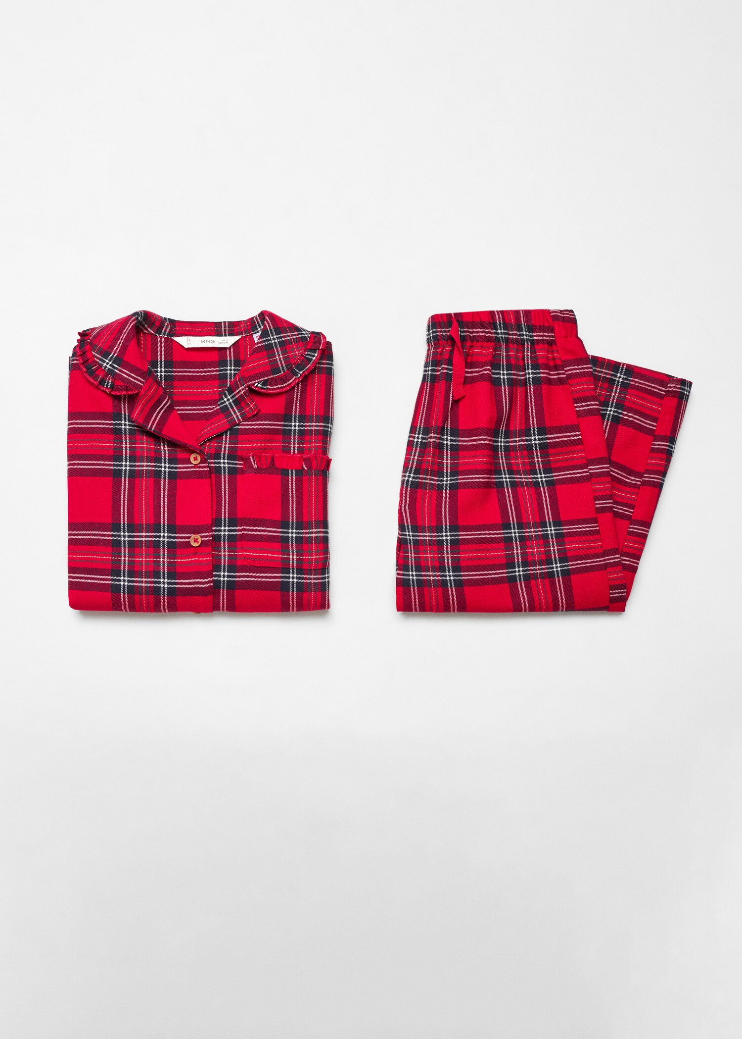 Tvådelad rutig pyjamas lång byxa - Detaljer om artikeln 8