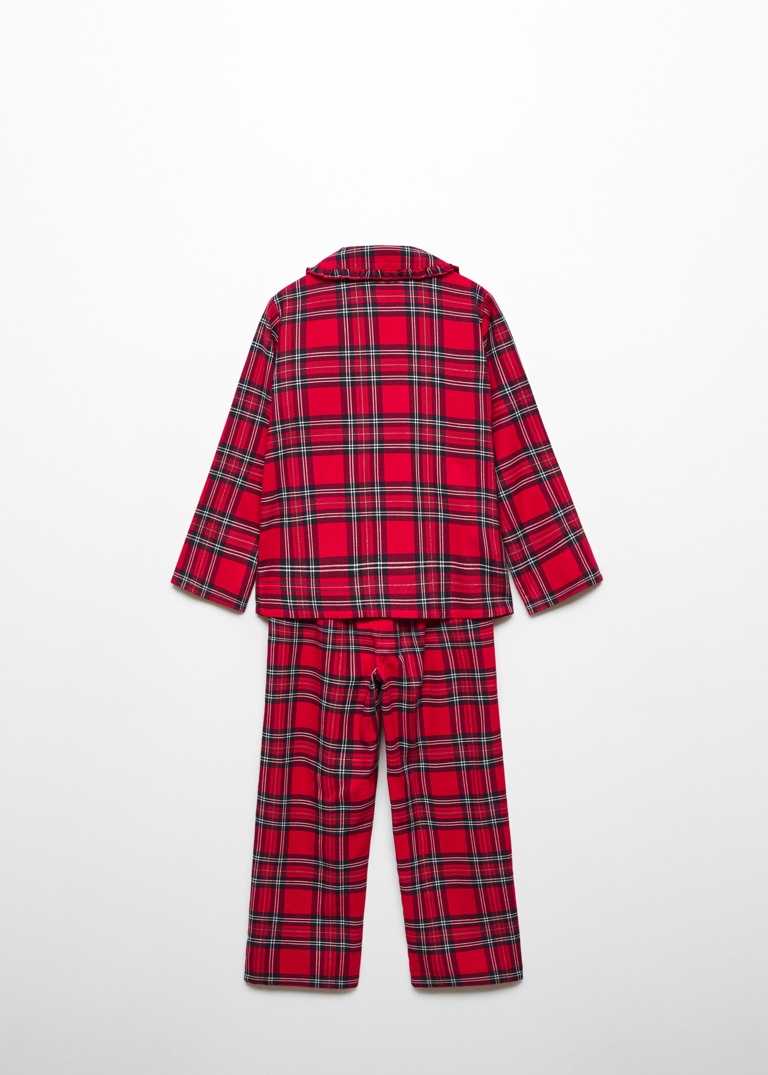 Tvådelad rutig pyjamas lång byxa - Artikelns baksida