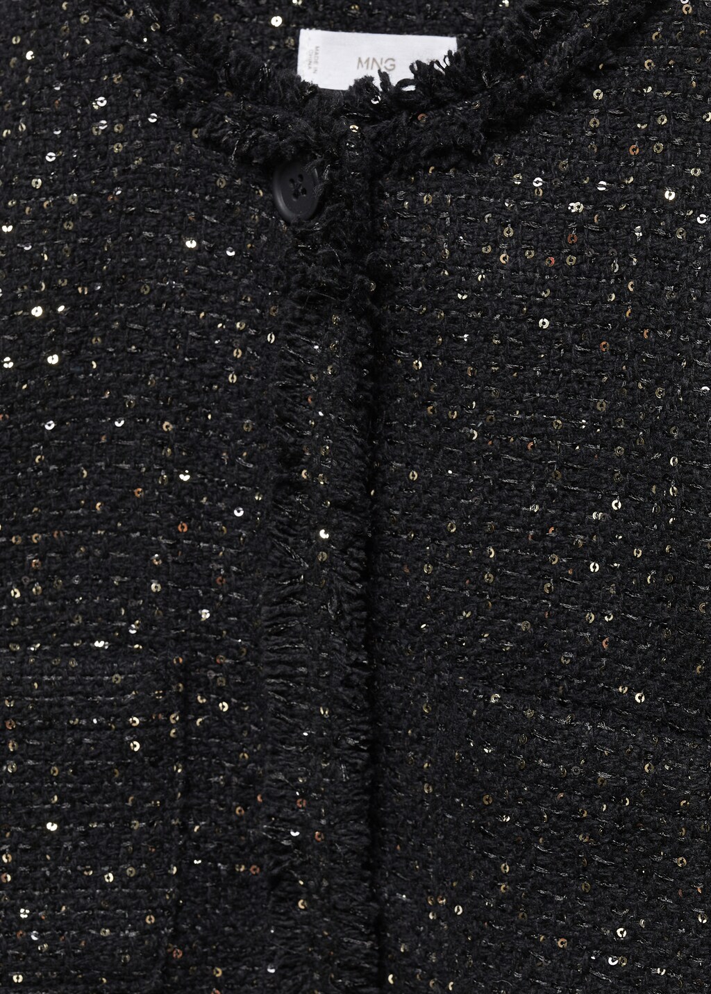 【ALUDE SELECT】black gord tweed jacket Tweed-Cropped-