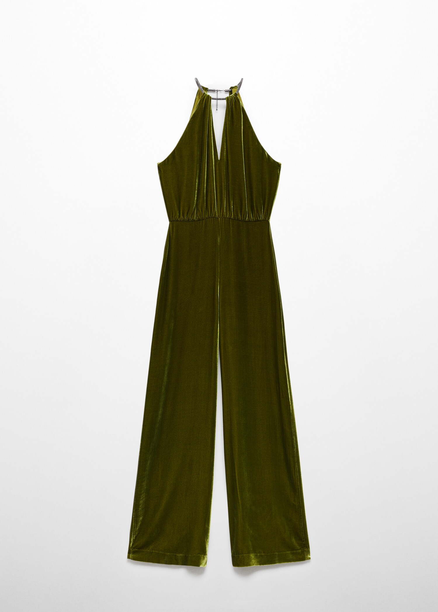 Fluwelen halterjumpsuit - Artikel zonder model