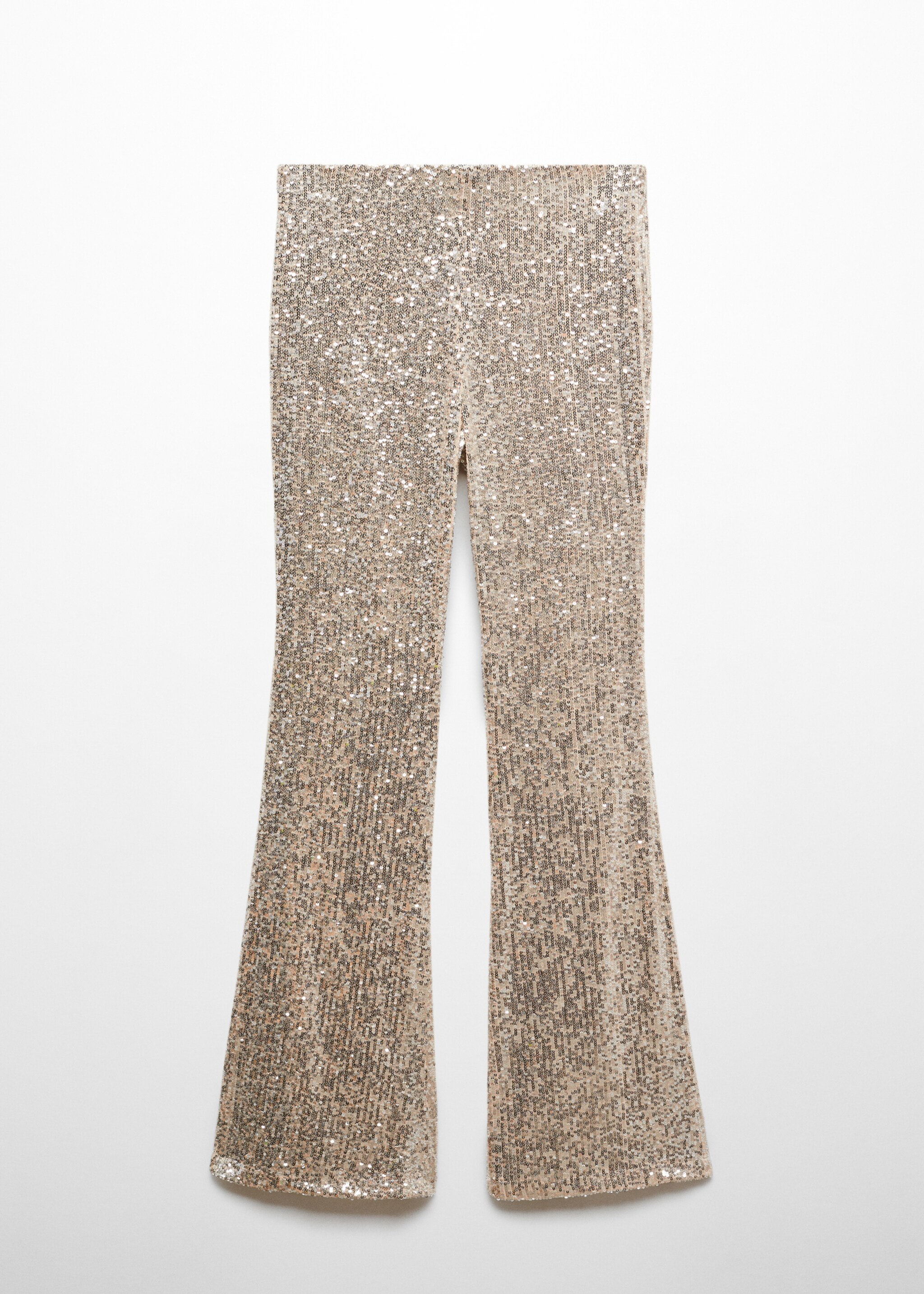 Pantalón flare lentejuelas - Artículo sin modelo, Blanco marfil. Ref: 57069102-00.