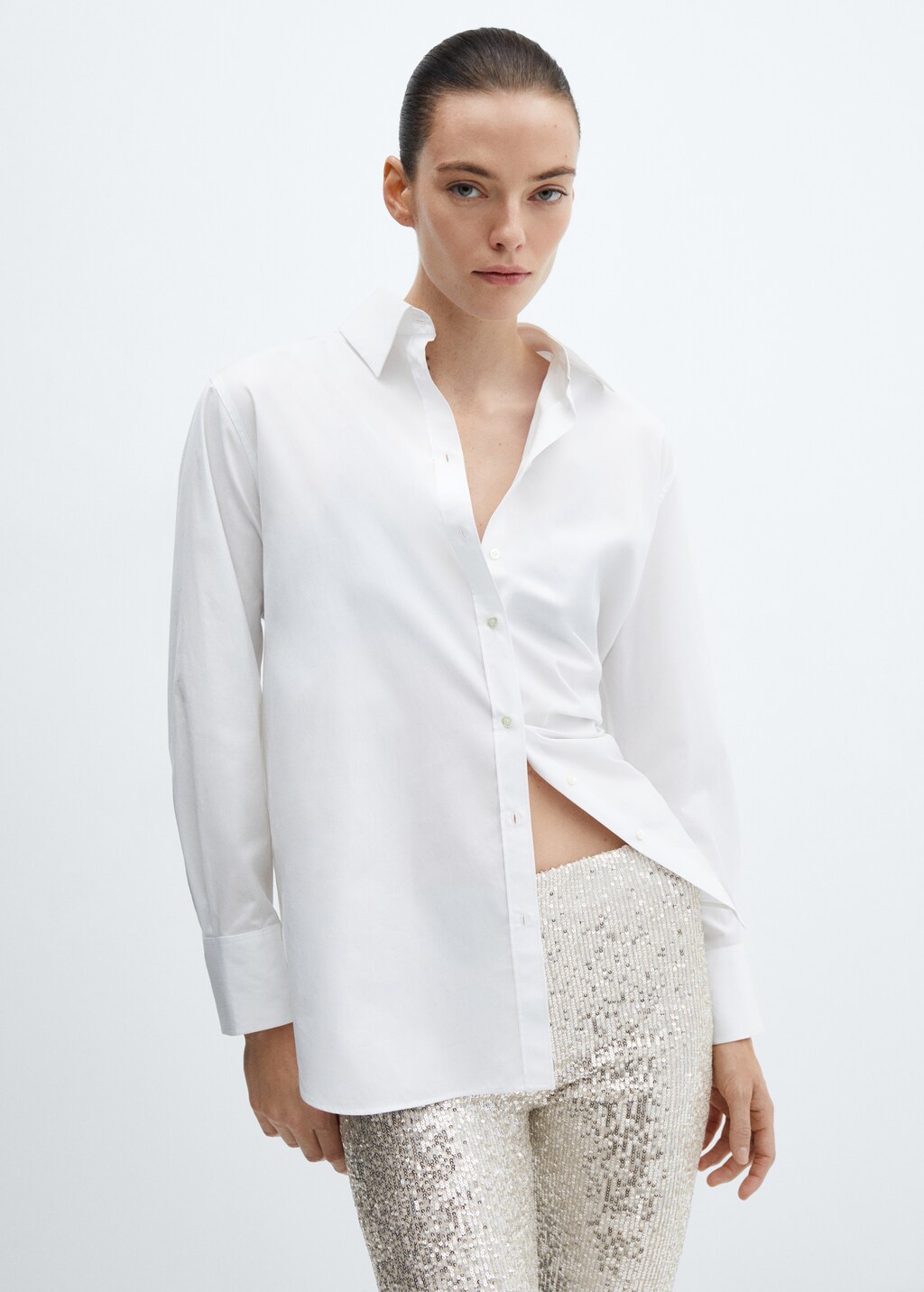 Sequin flared trousers - Women | MANGO OUTLET USA Sequin flared trousers - Women | MANGO OUTLET USA