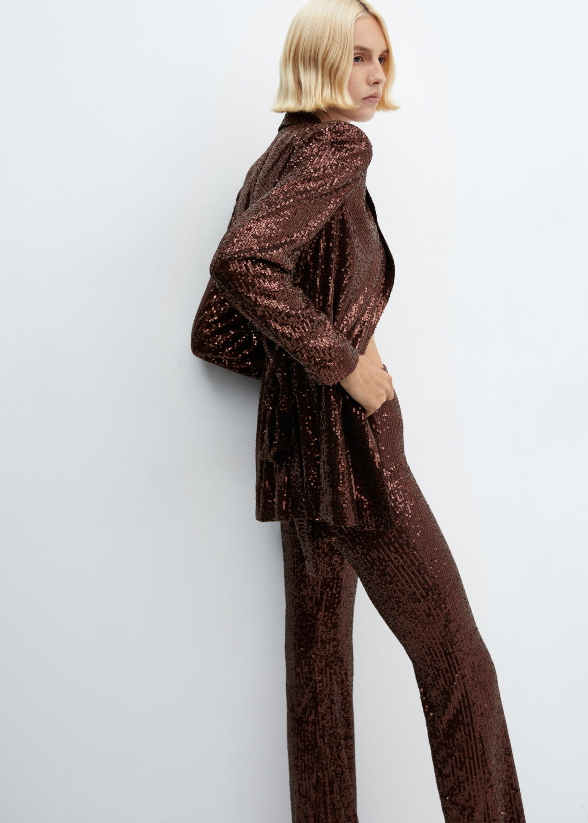 Sequin flared trousers - Details of the article 2