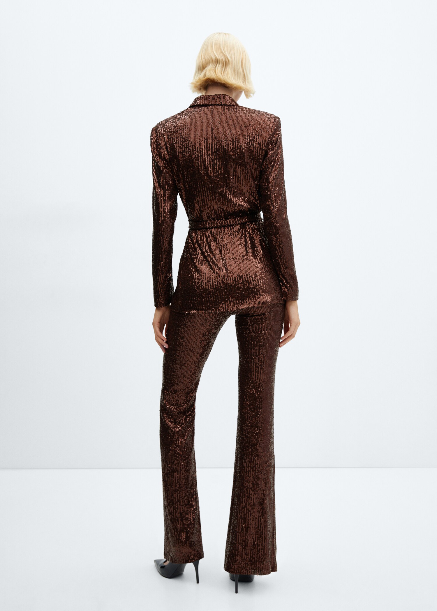 Sequin flared trousers - Reverse of the article