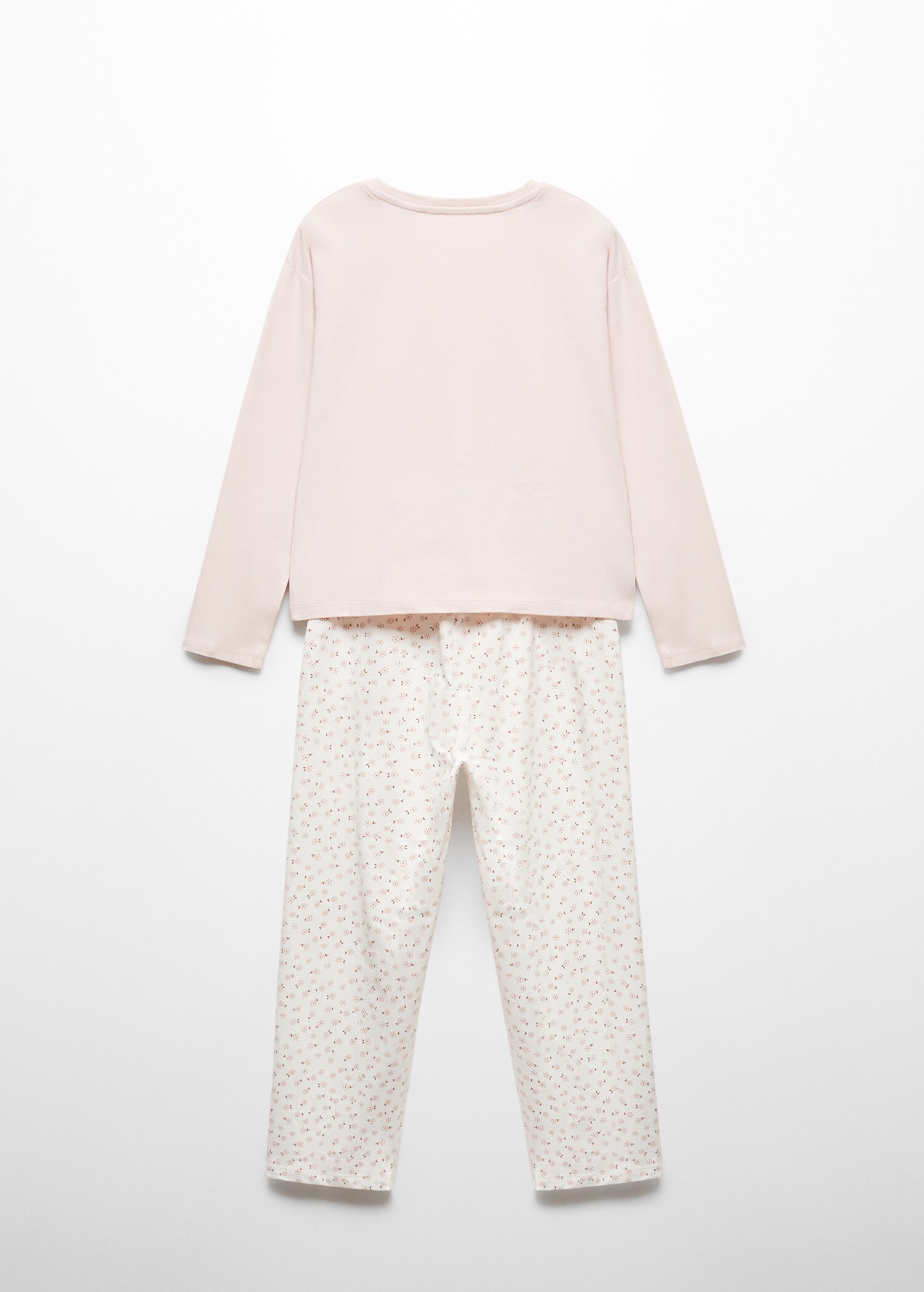 Tryckt lång pyjamas - Artikelns baksida