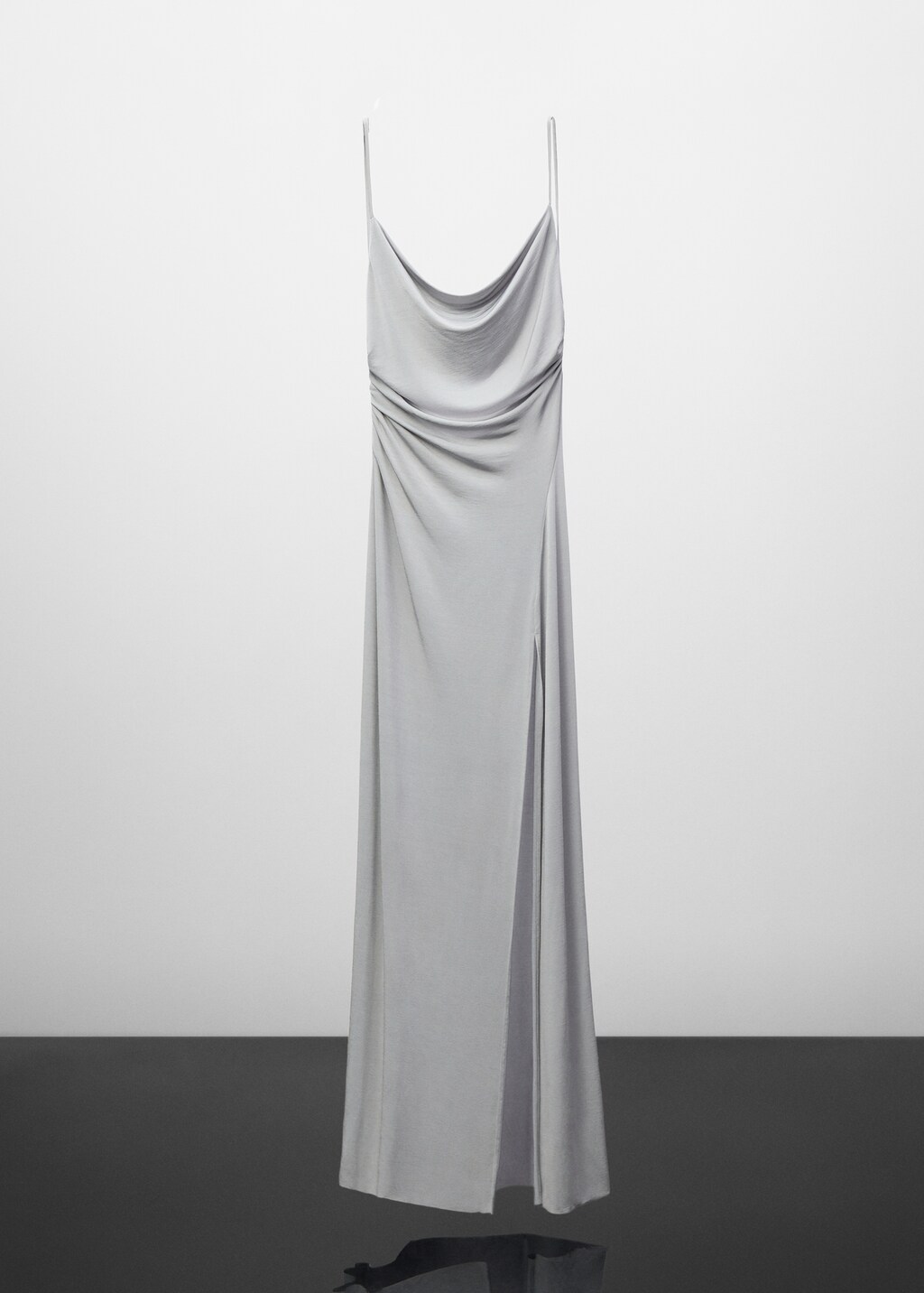 Draped dress with slit - Women | MANGO OUTLET USA Draped dress with slit - Women | MANGO OUTLET USA