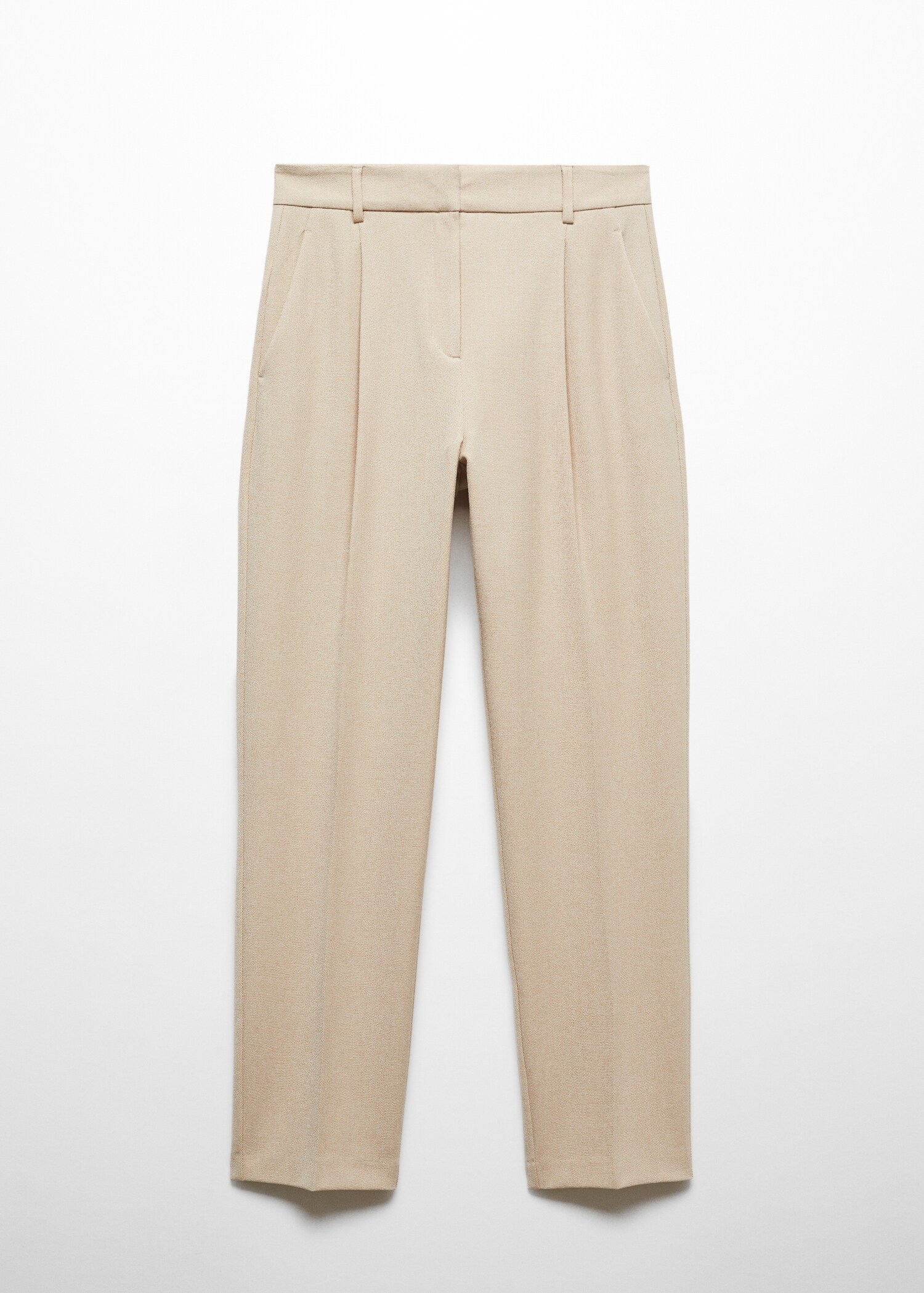 Straight-fit pleated trousers - Article without model
