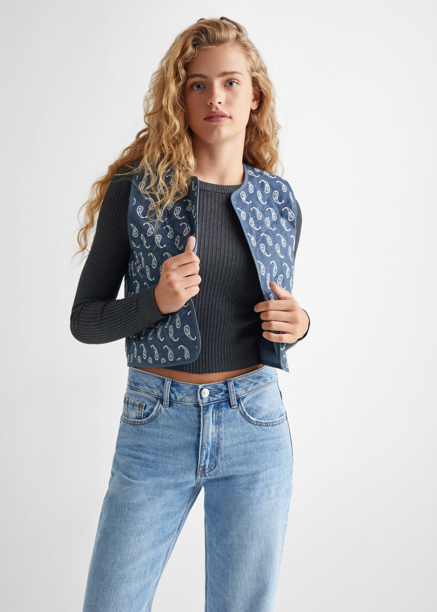 Paisley-print waistcoat - Medium plane