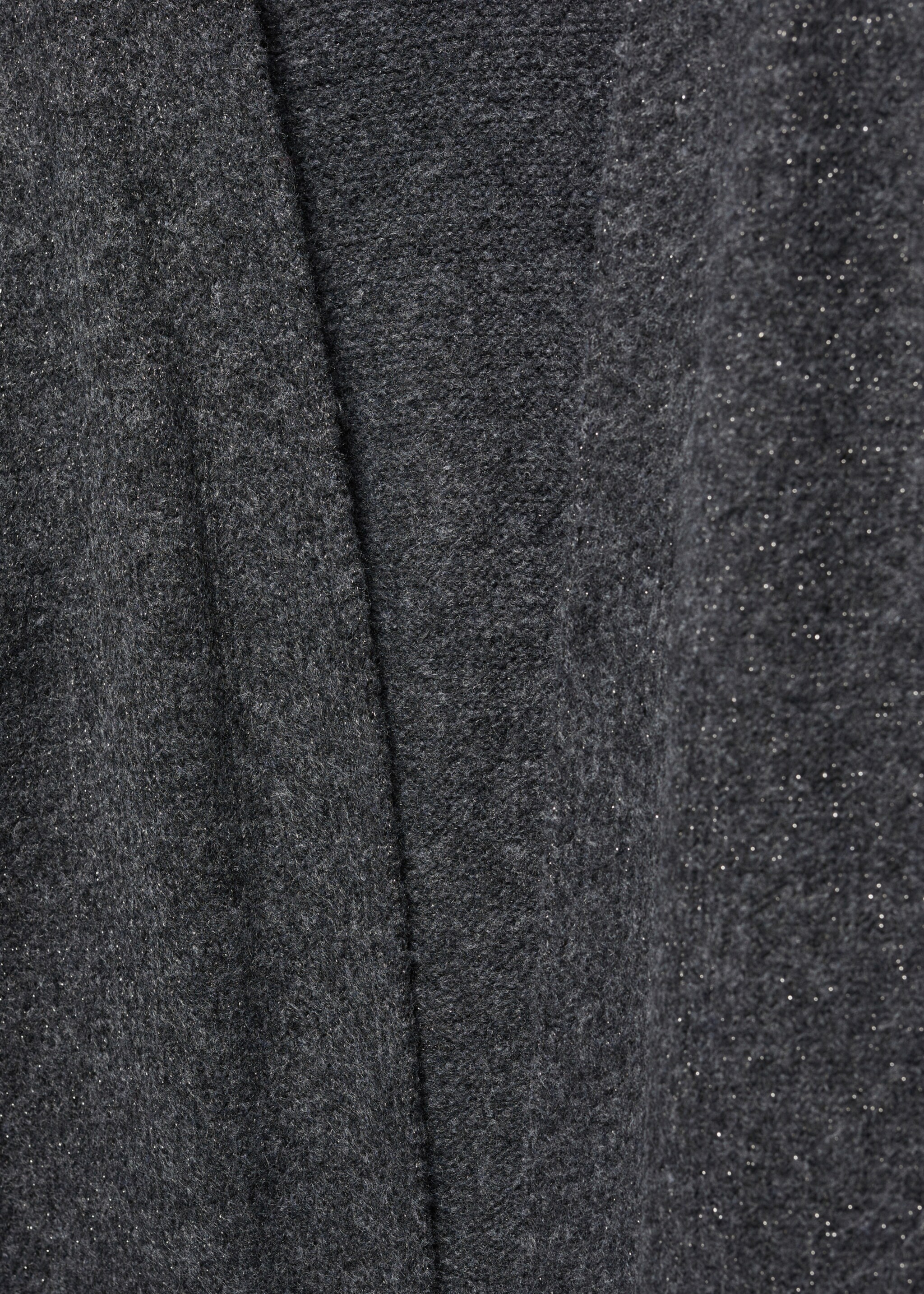 Lurex knitted cardigan - Details of the article 8, Dark Heather Grey. Ref: 57069217-00.