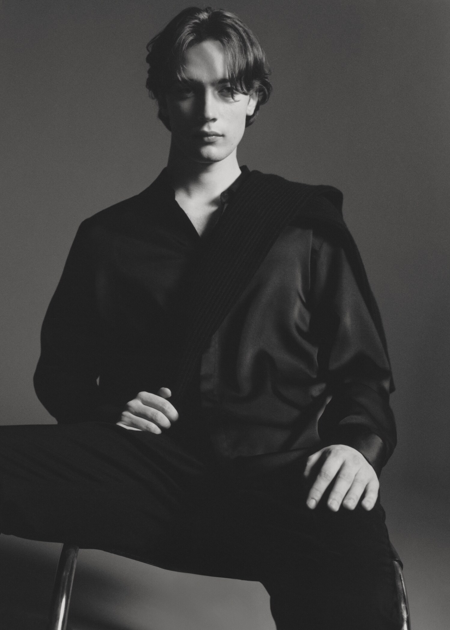 Camisa fluida satinada - Detalle del artículo 5